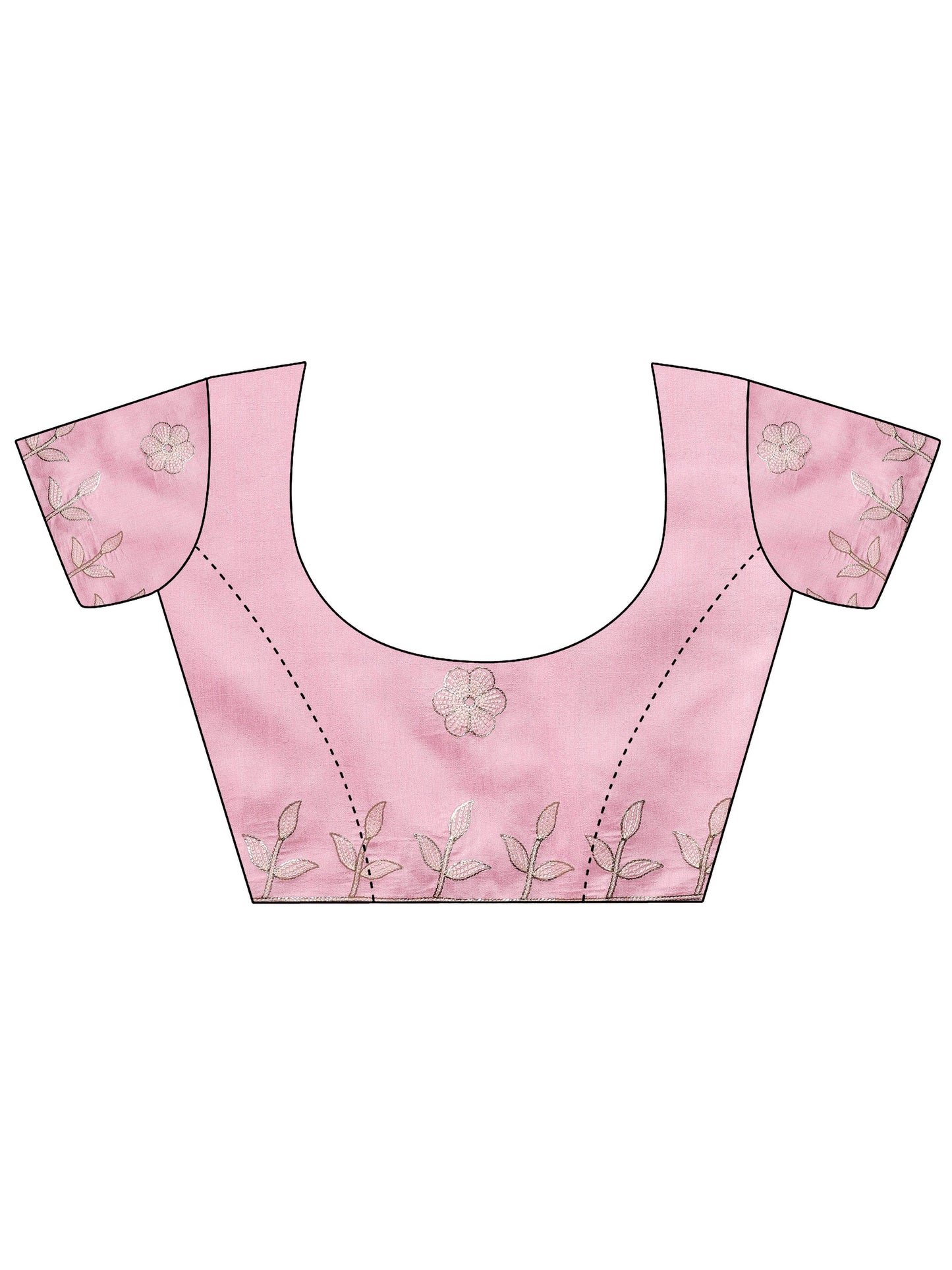 Purple Embroidered Organza Saree With Unstitched Blouse Piece