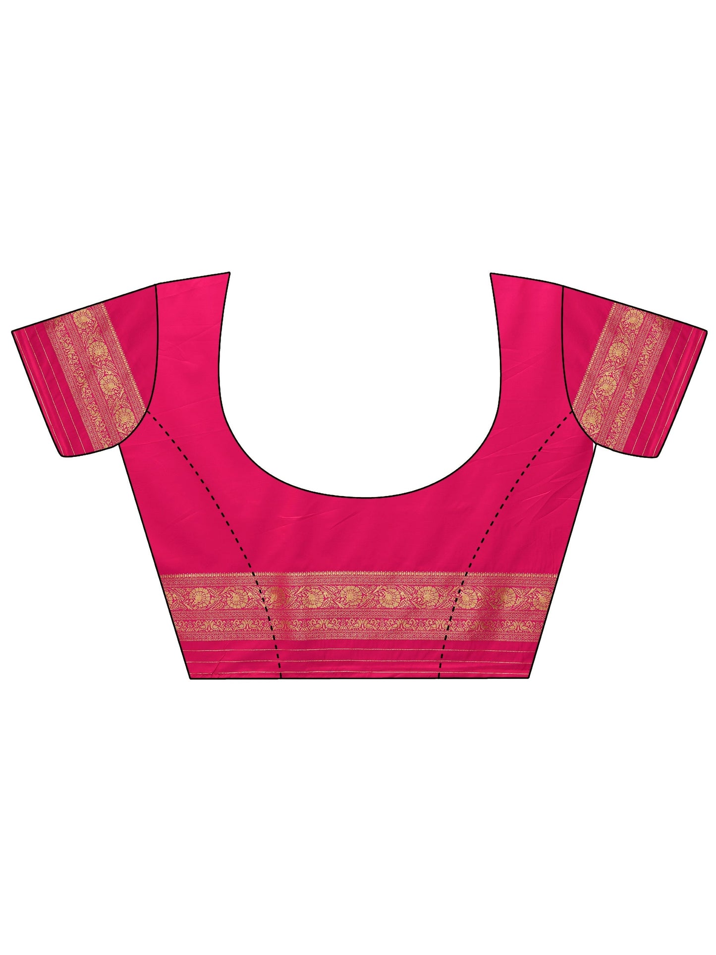 Peach Woven Design Banarasi Silk Blend Saree With Unstitched Blouse Piece