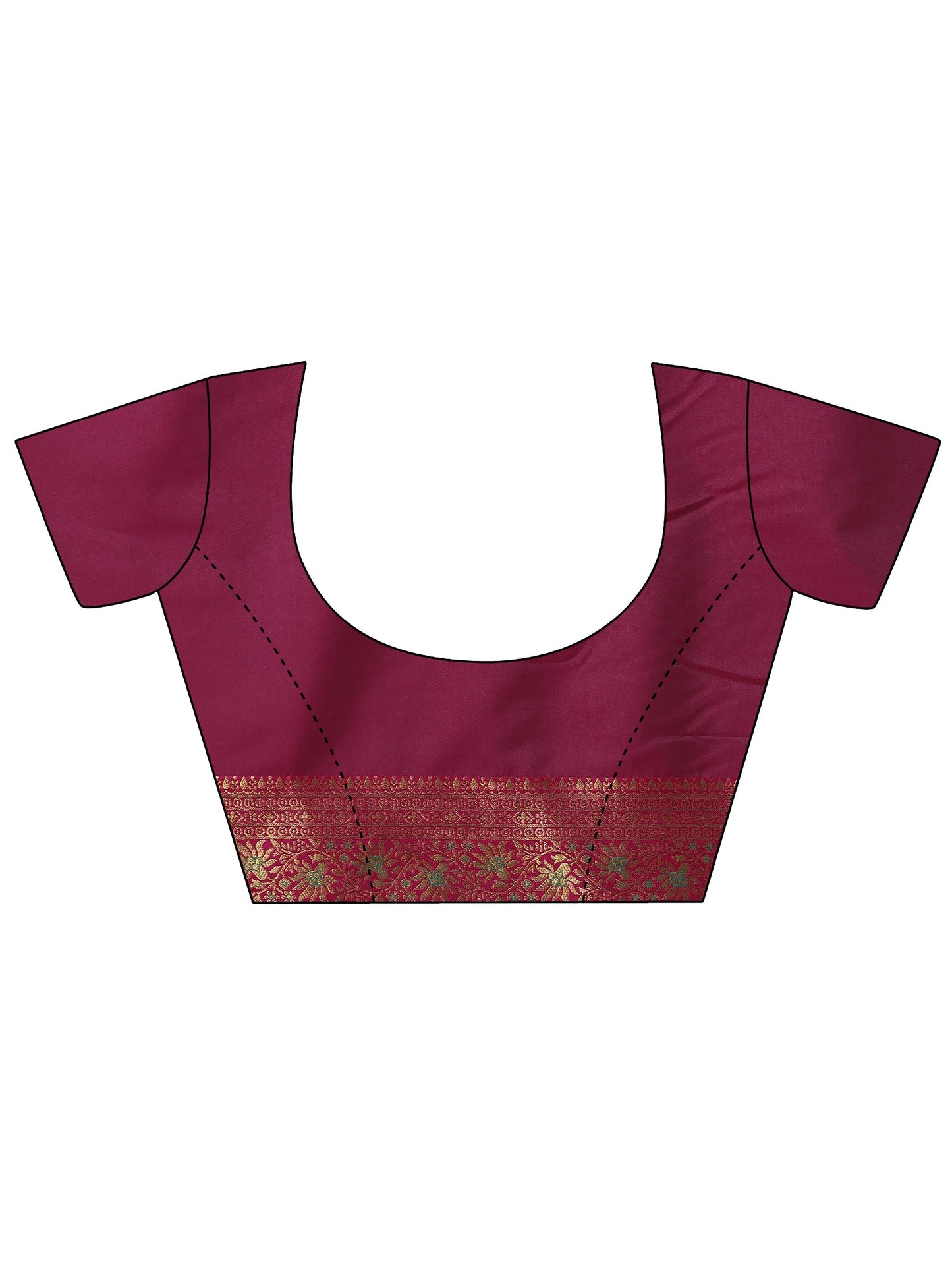 Green Woven Design Banarasi Silk Blend Saree With Unstitched Blouse Piece