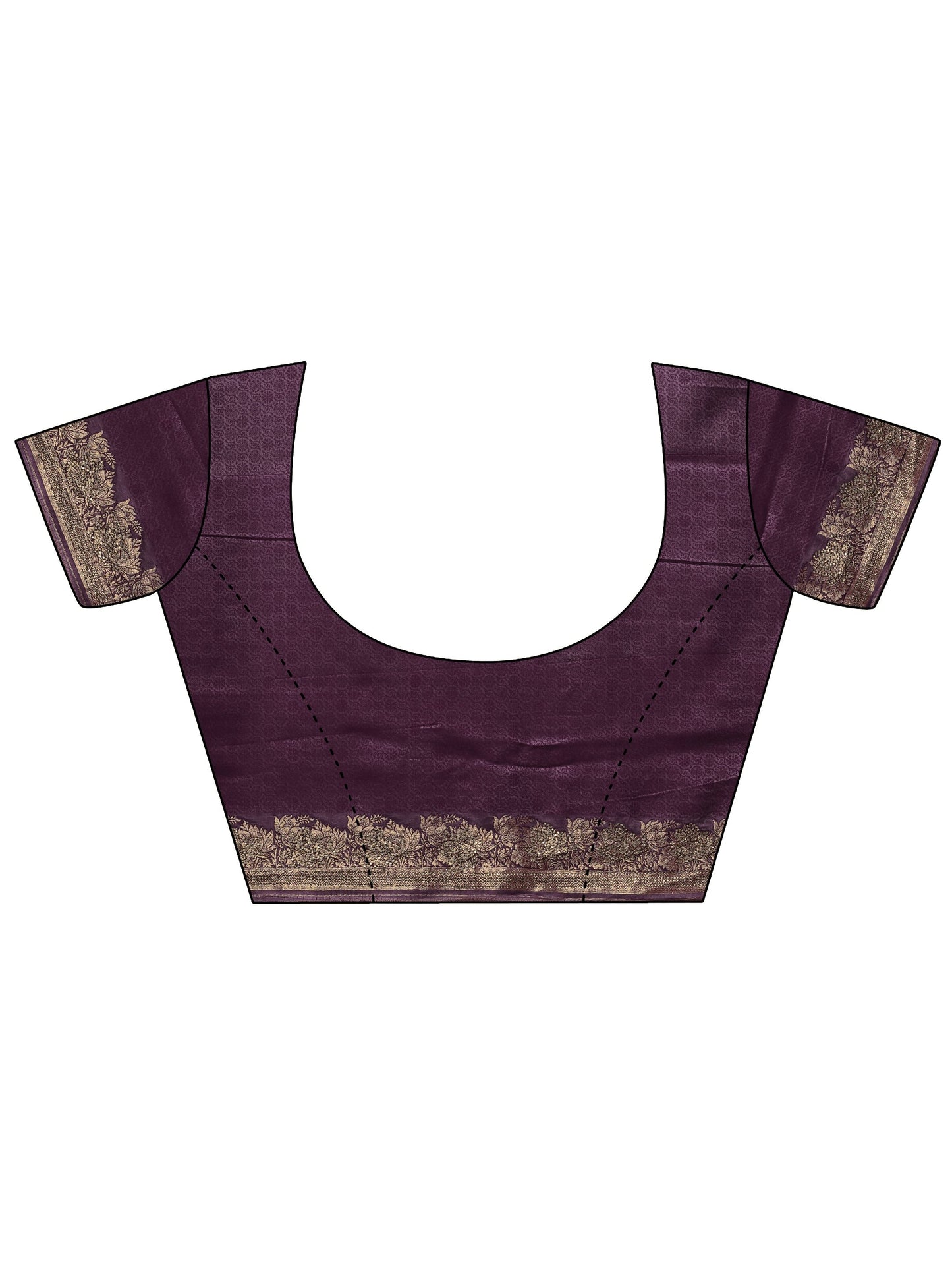 Purple Woven Design Banarasi Silk Blend Saree With Unstitched Blouse Piece