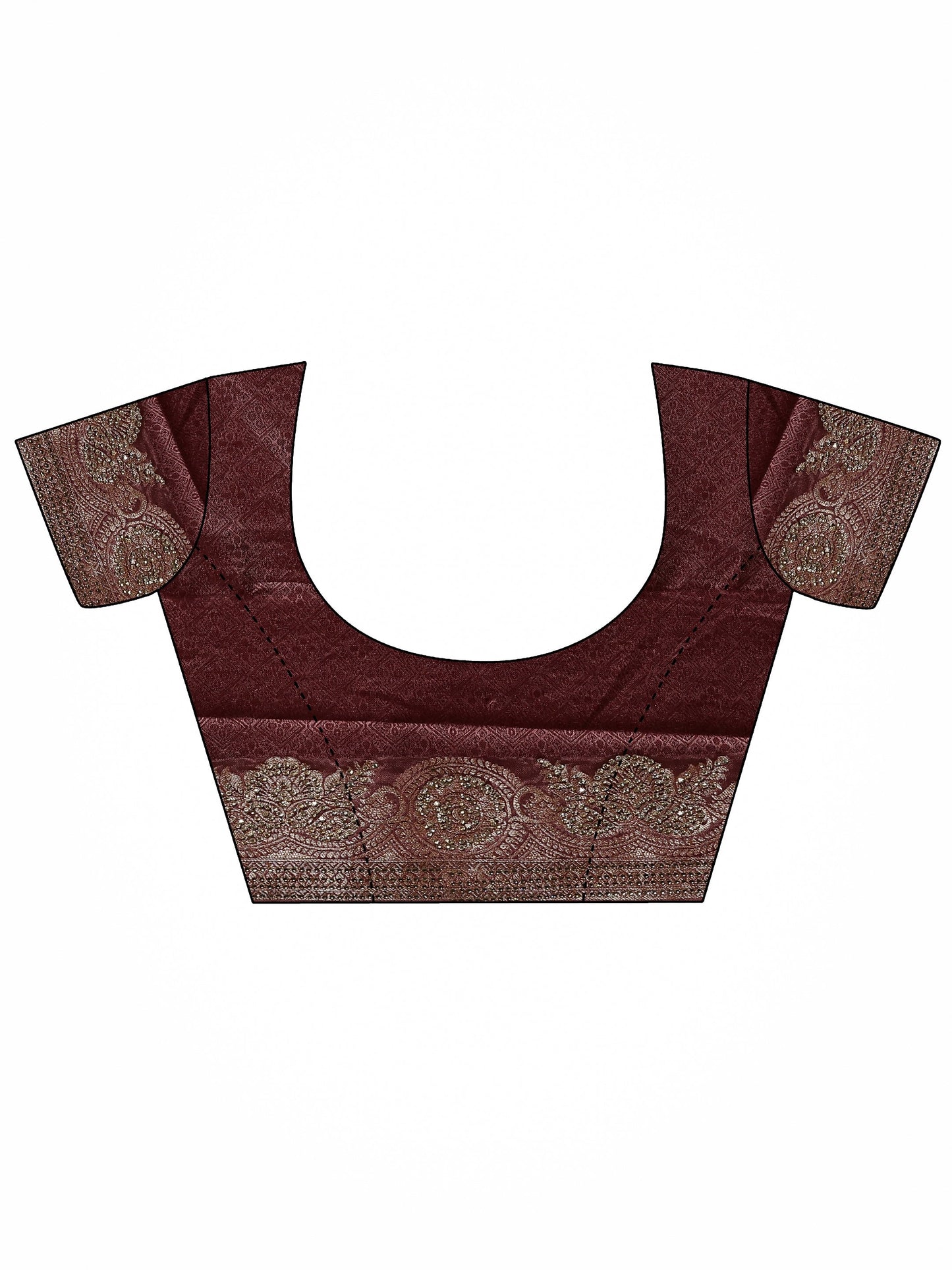 Pink Woven Design Banarasi Silk Blend Saree With Unstitched Blouse Piece