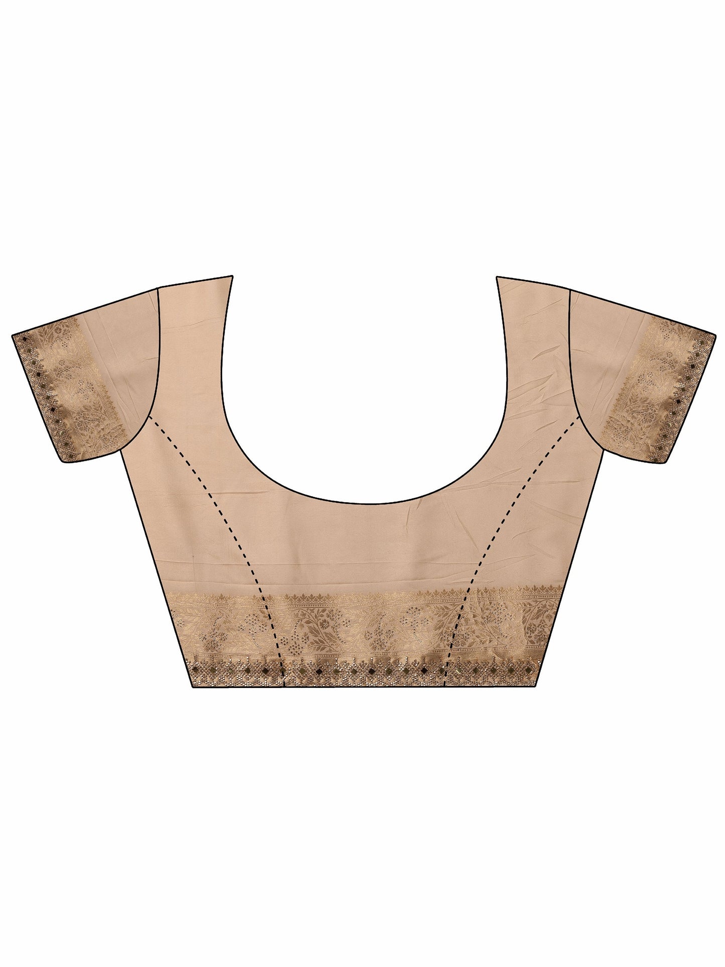 Gold Woven Design Silk Blend Saree With Unstitched Blouse Piece