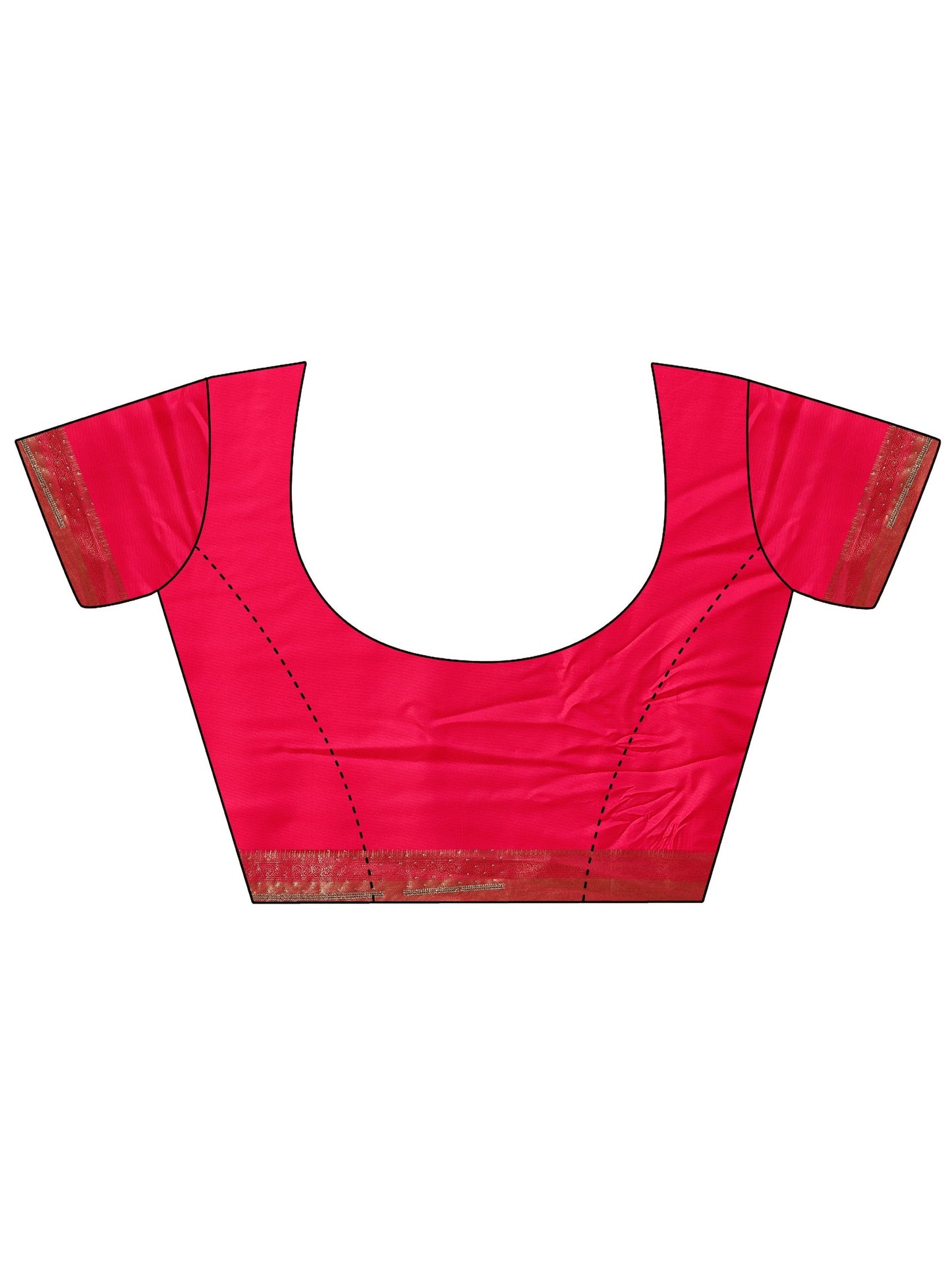 Pink Embellished Banarasi Silk Blend Saree With Unstitched Blouse Piece