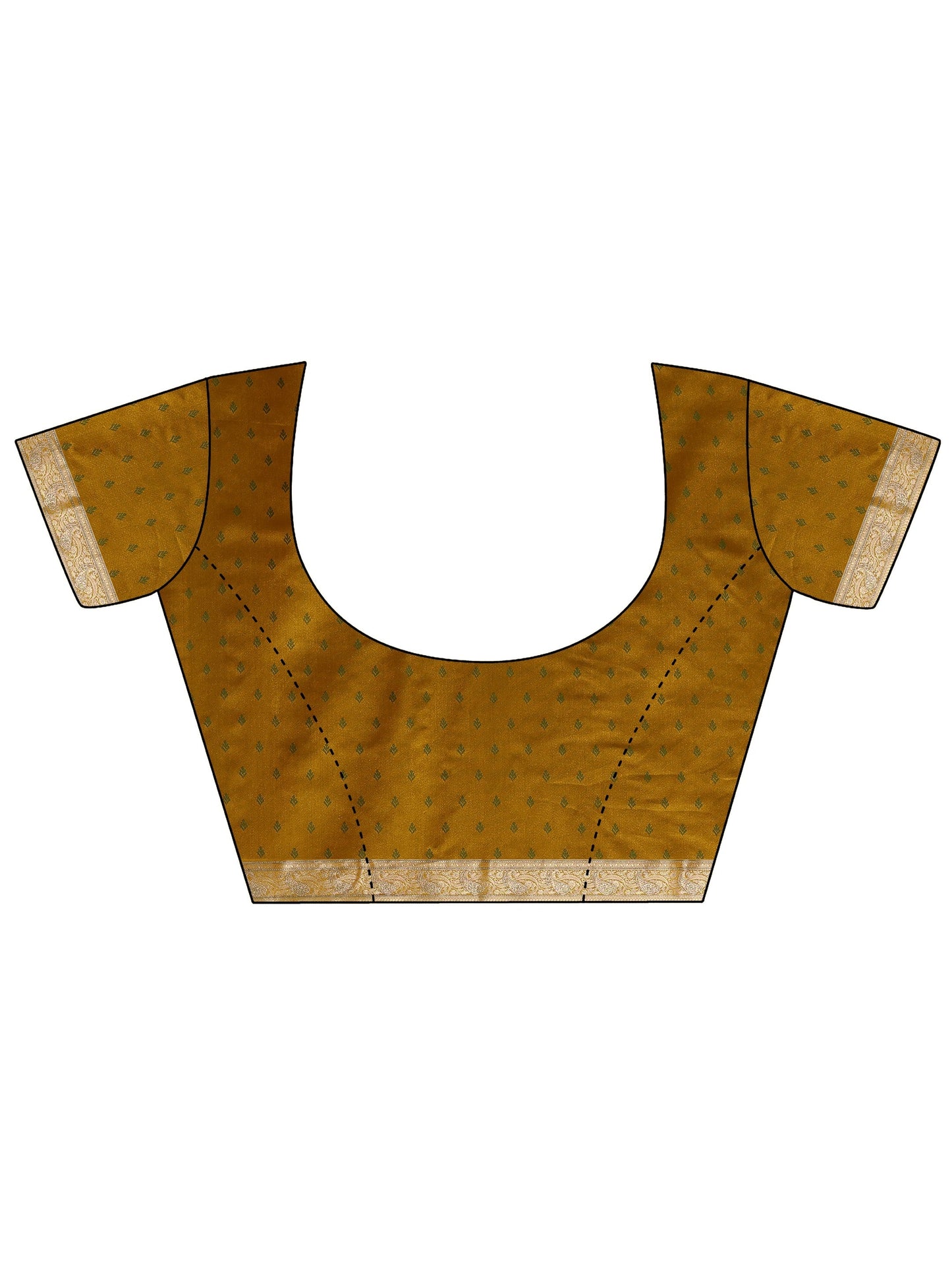 Mustard Embellished Banarasi Silk Blend Saree With Unstitched Blouse Piece