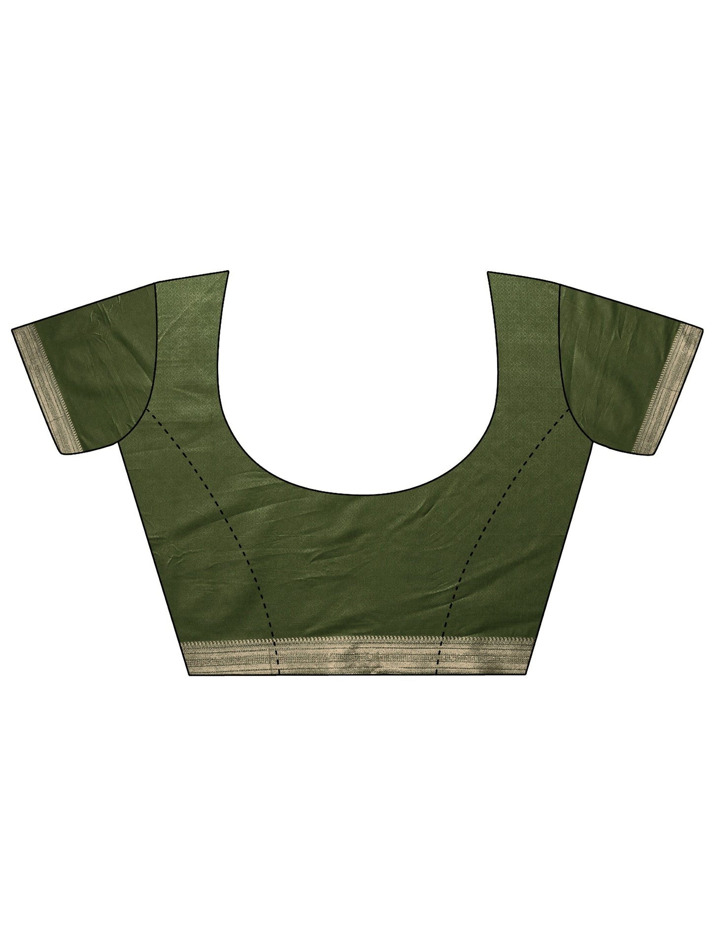 Green Woven Design Banarasi Silk Blend Saree With Unstitched Blouse Piece