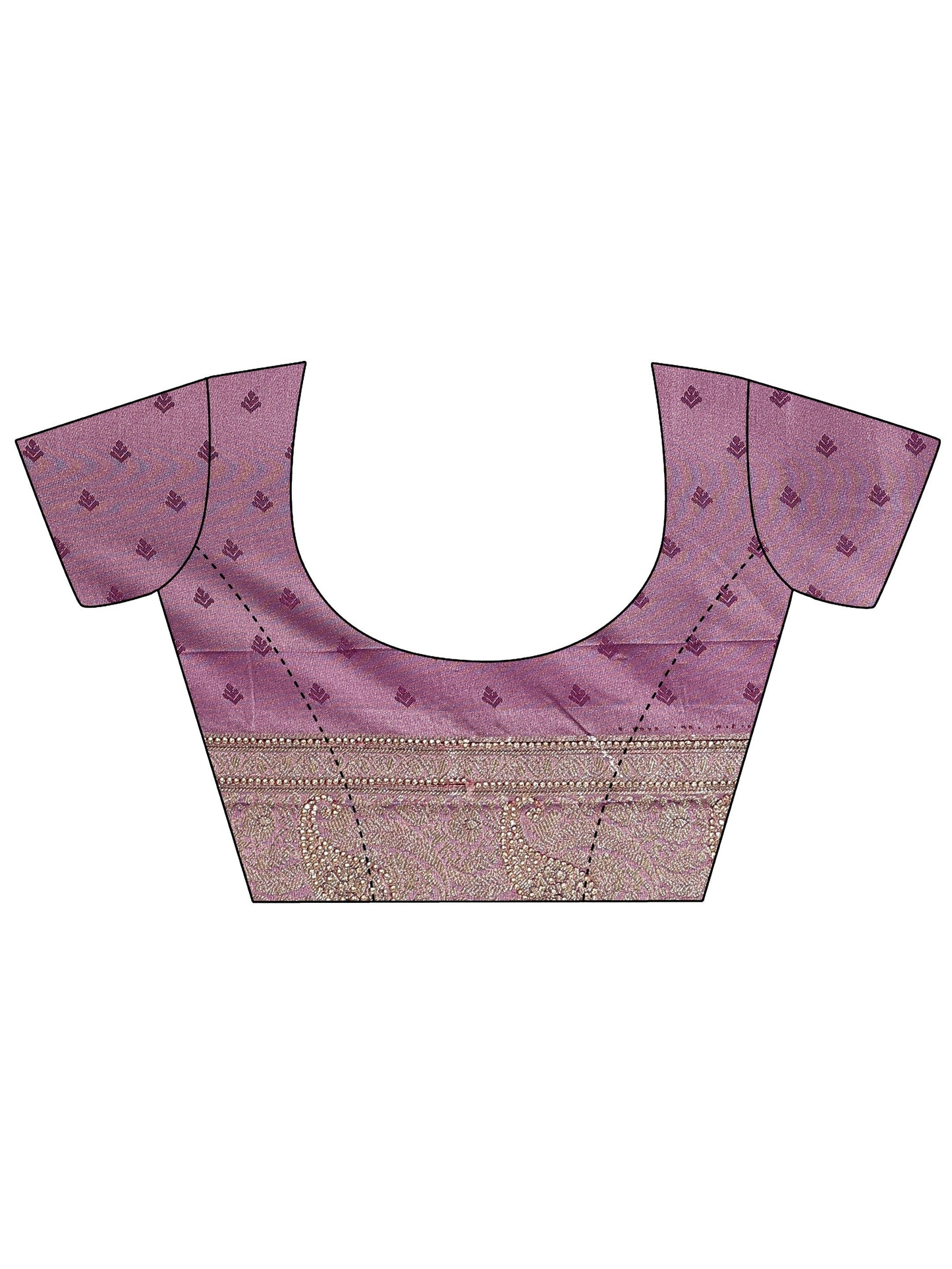 Purple Embellished Banarasi Silk Blend Saree With Unstitched Blouse Piece