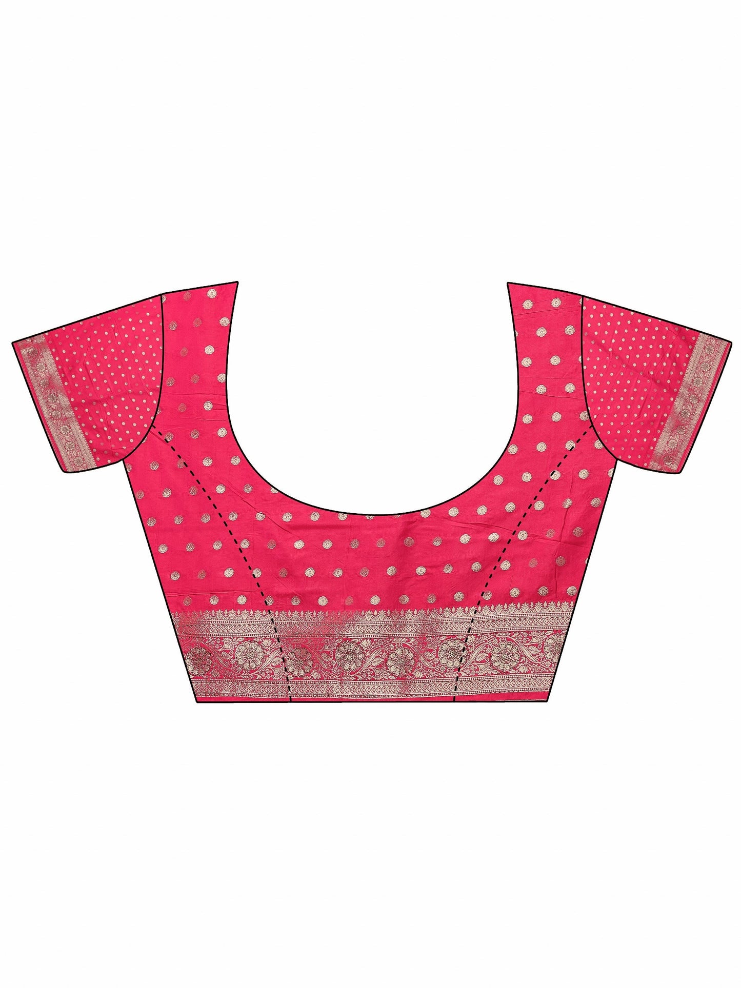 Pink Woven Design Banarasi Silk Blend Saree With Unstitched Blouse Piece