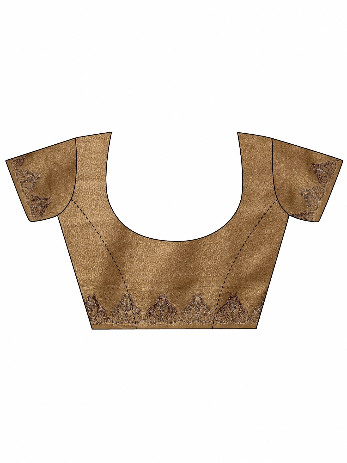 Gold Woven Design Silk Blend Saree With Unstitched Blouse Piece