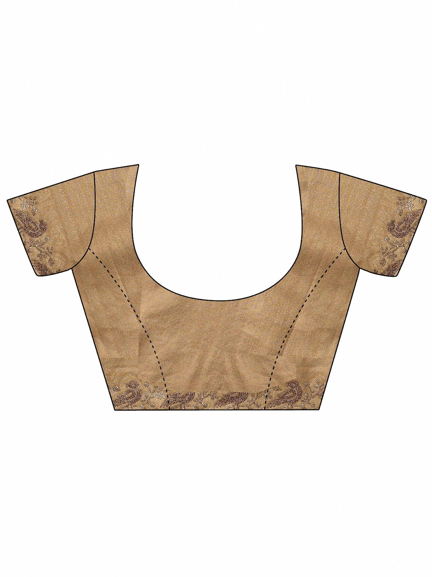 Gold Woven Design Banarasi Silk Blend Saree With Unstitched Blouse Piece