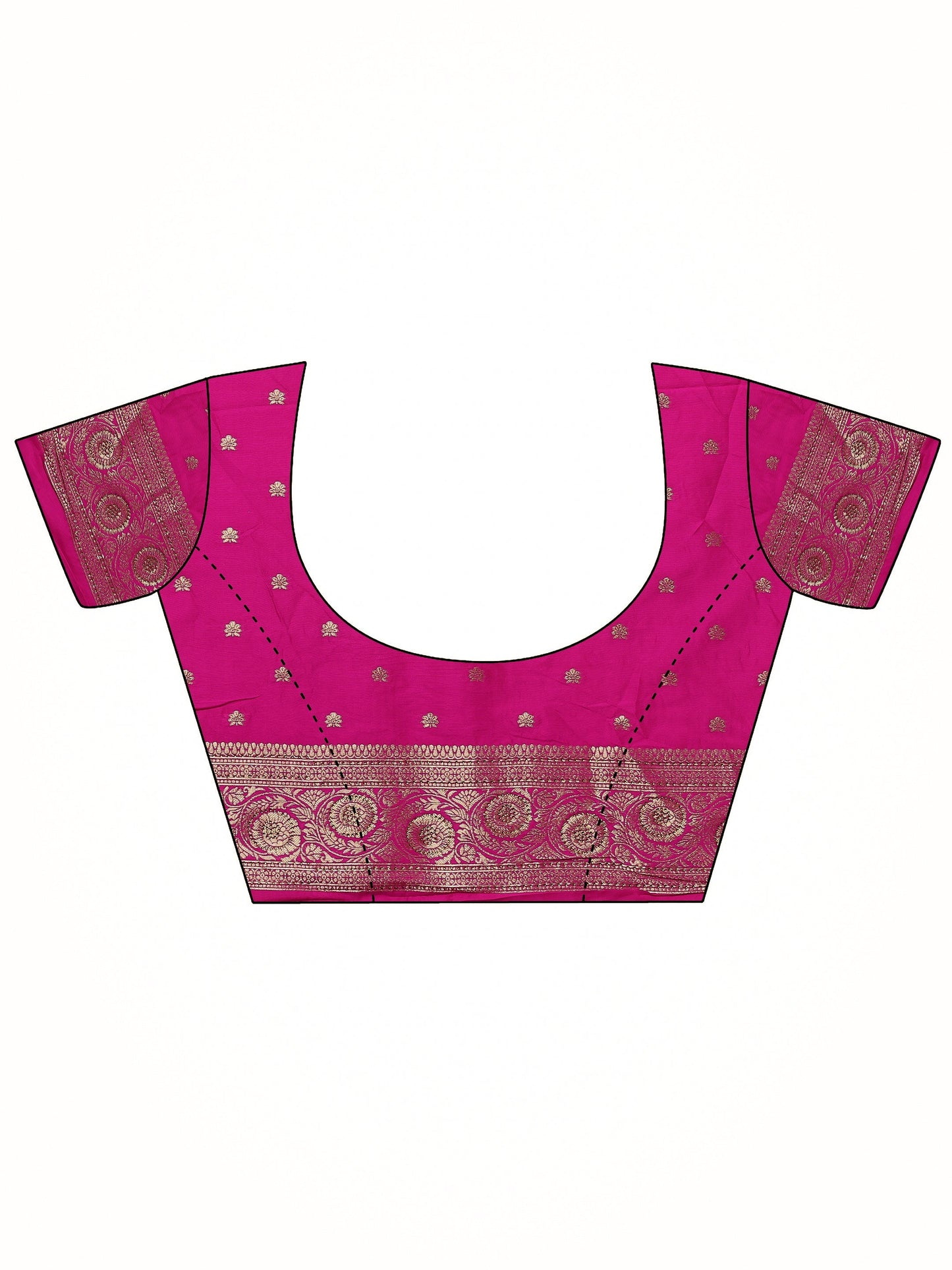 Pink Woven Design Banarasi Silk Blend Saree With Unstitched Blouse Piece