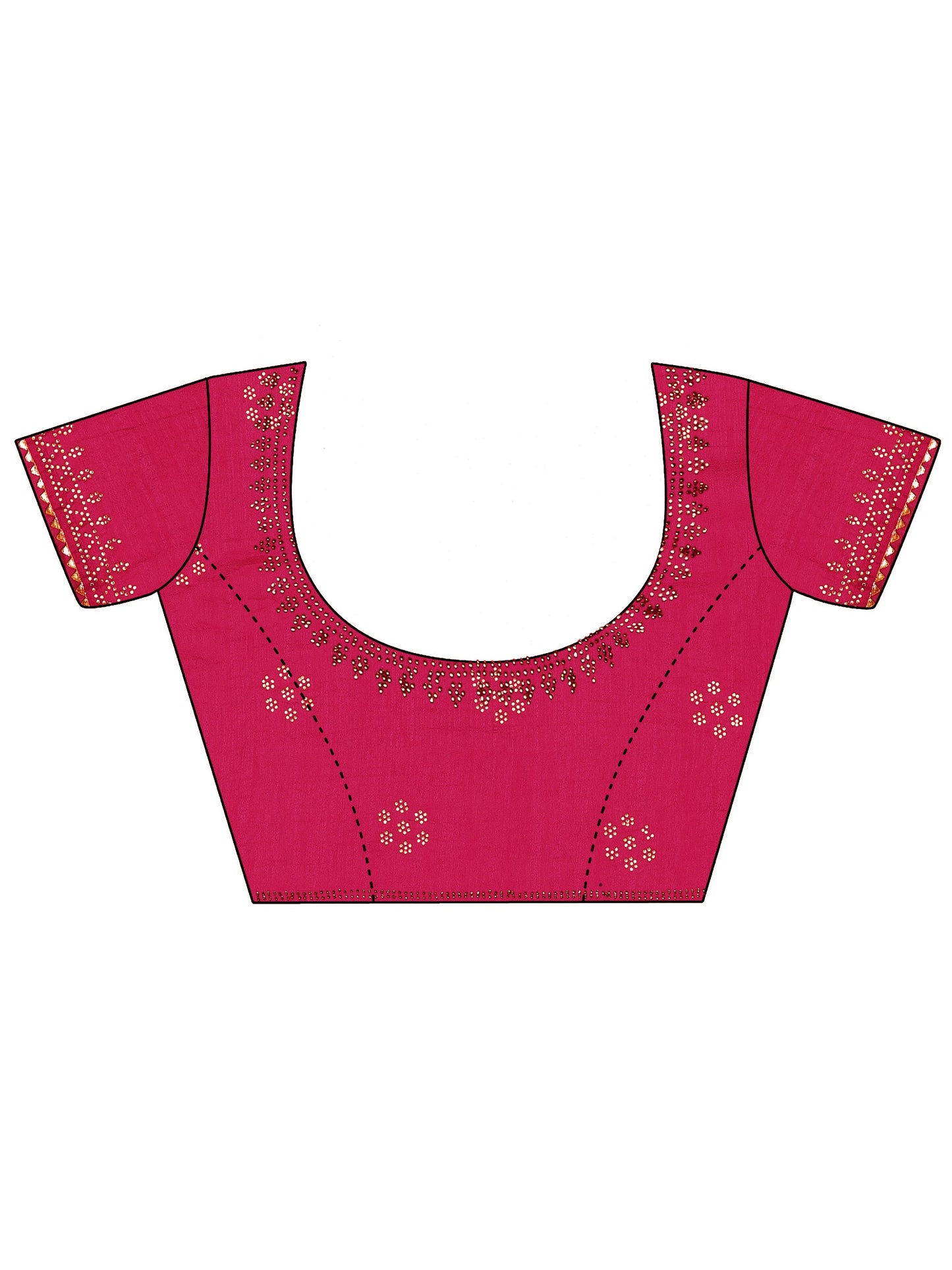 White Embroidered Chinon Saree With Unstitched Blouse Piece