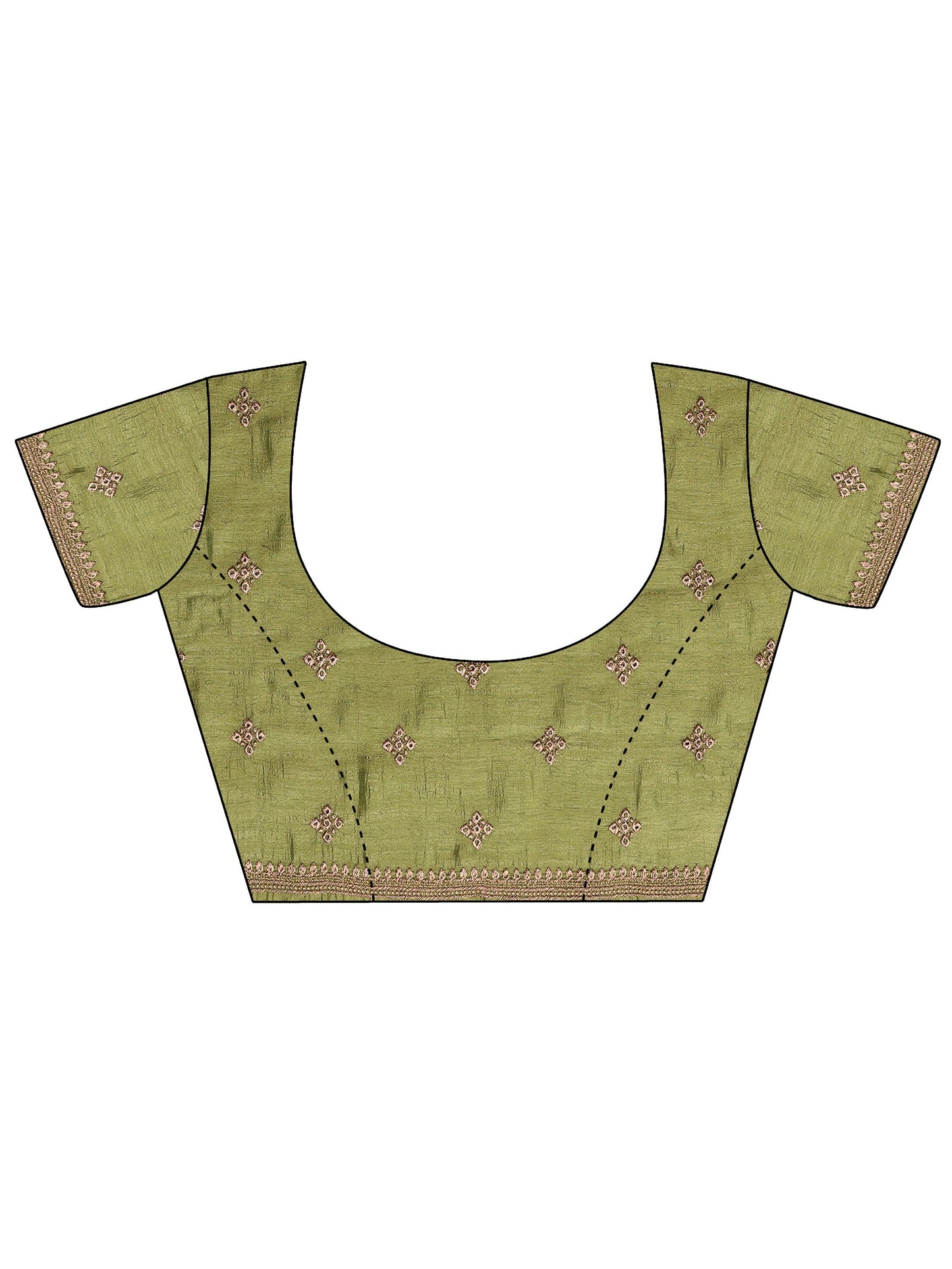 Pink Embellished Silk Blend Saree With Unstitched Blouse Piece