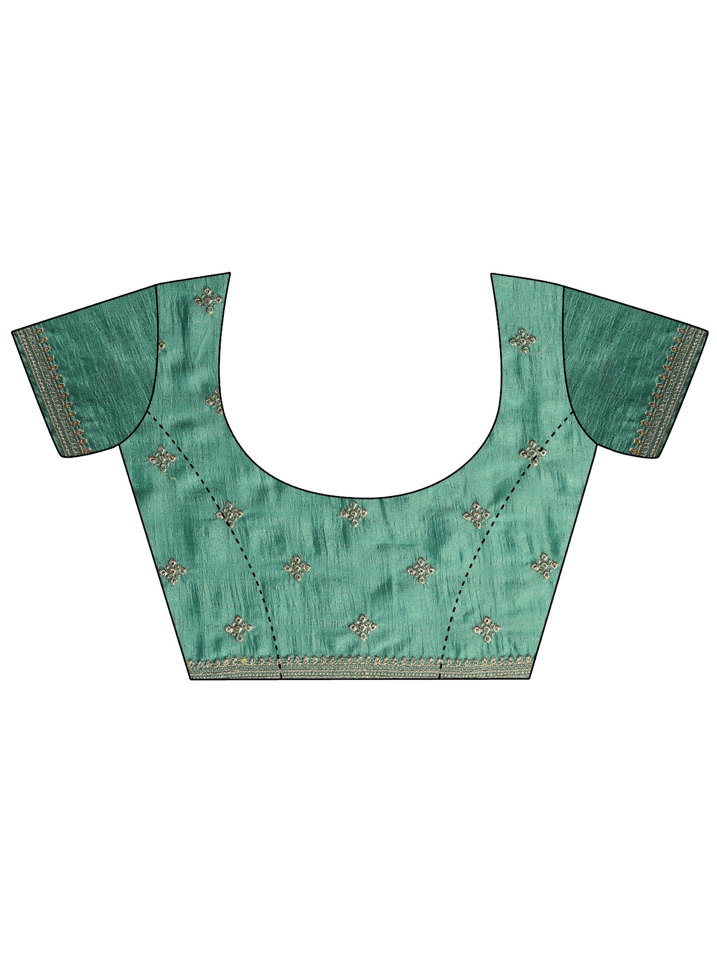 Mustard Embellished Silk blend Saree With Unstitched Blouse Piece