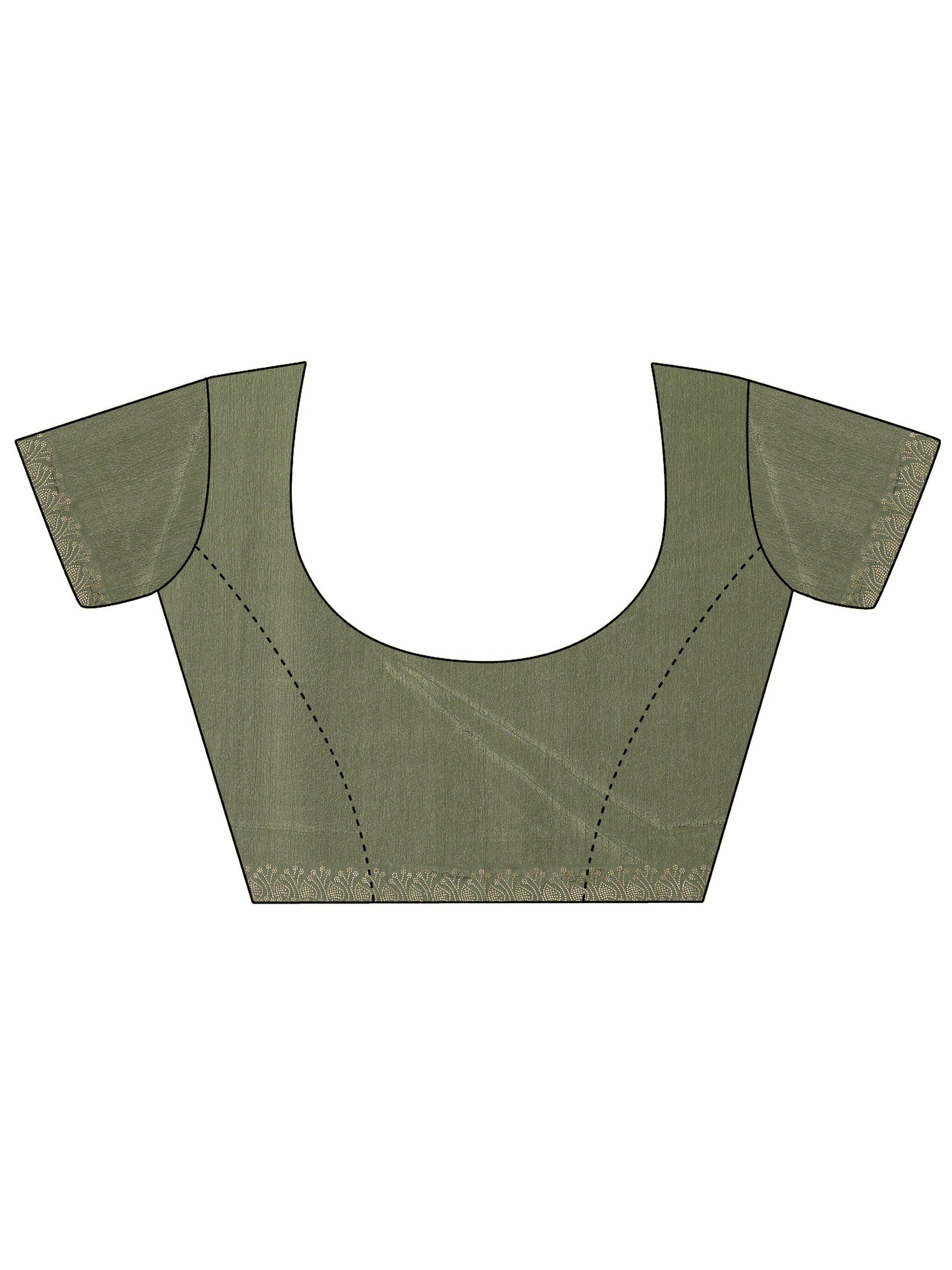 Green Embellished Silk Blend Saree With Unstitched Blouse Piece