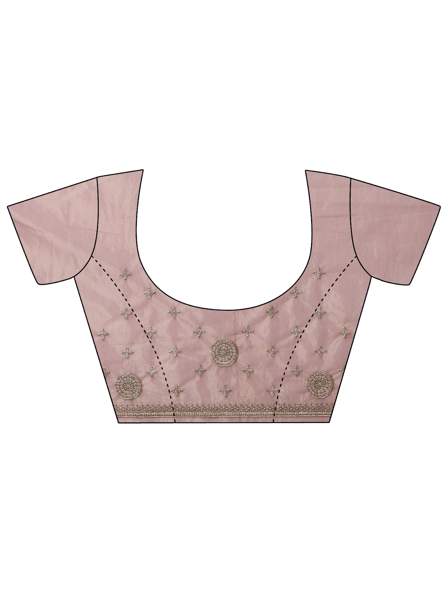 Mauve Embroidered Banarasi Nylon Saree With Unstitched Blouse Piece