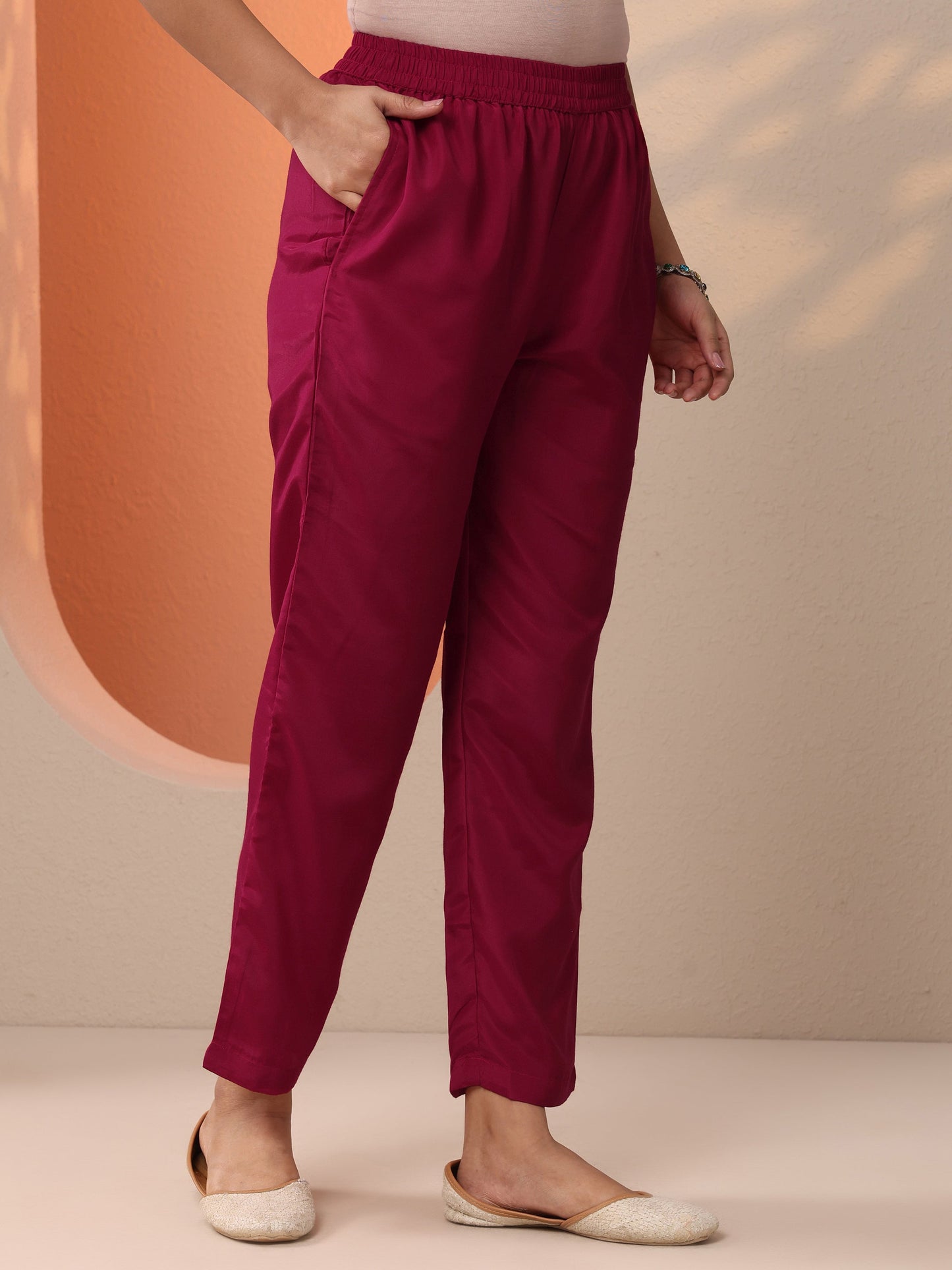 Red Embroidered Silk Blend Straight Suit Set With Dupatta