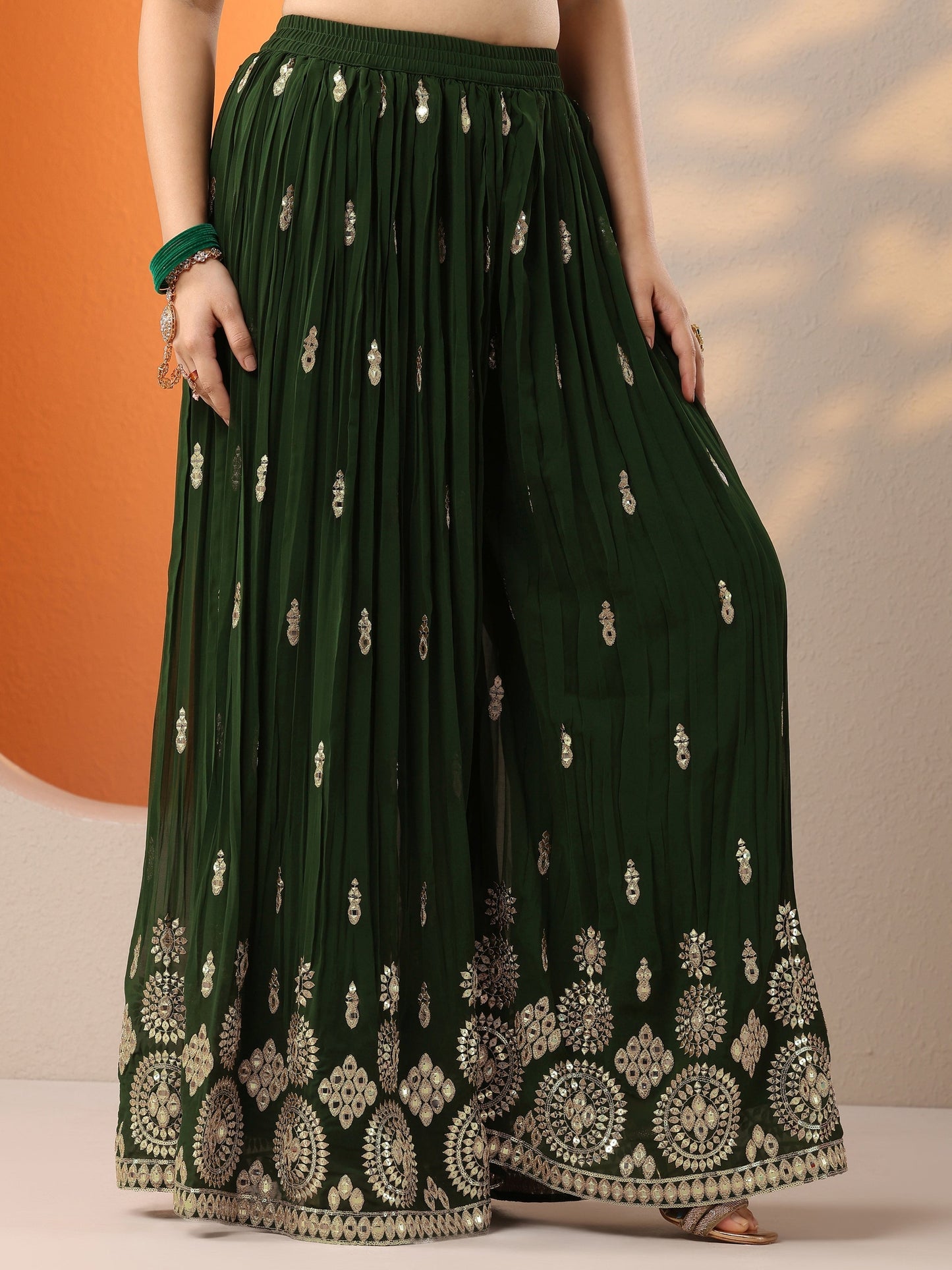 Libas Art Mustard Woven Design Georgette Straight Suit Set With Dupatta