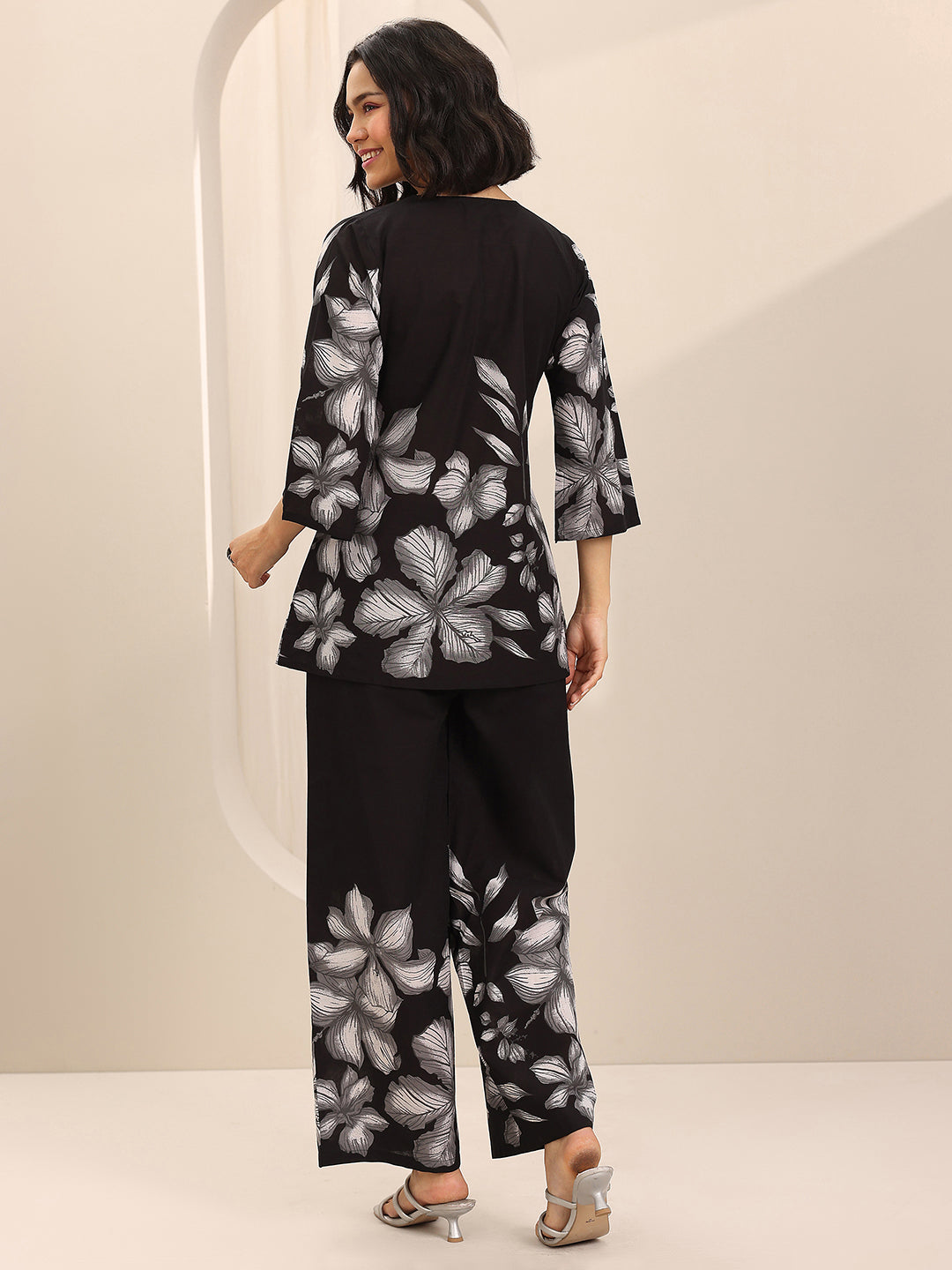 Black Printed Cotton Co-Ord Sets