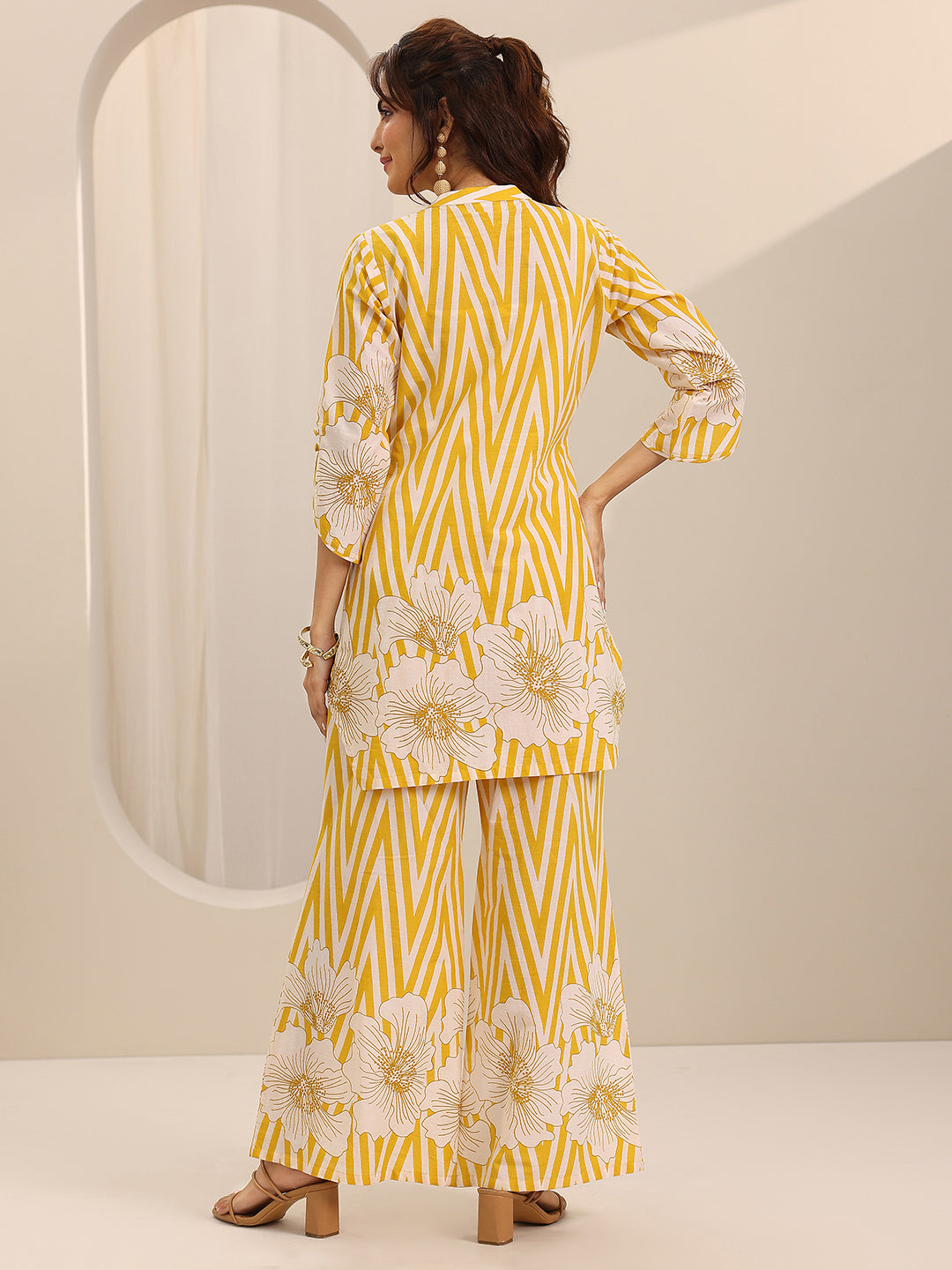 Yellow Printed Cotton Co-Ord Sets