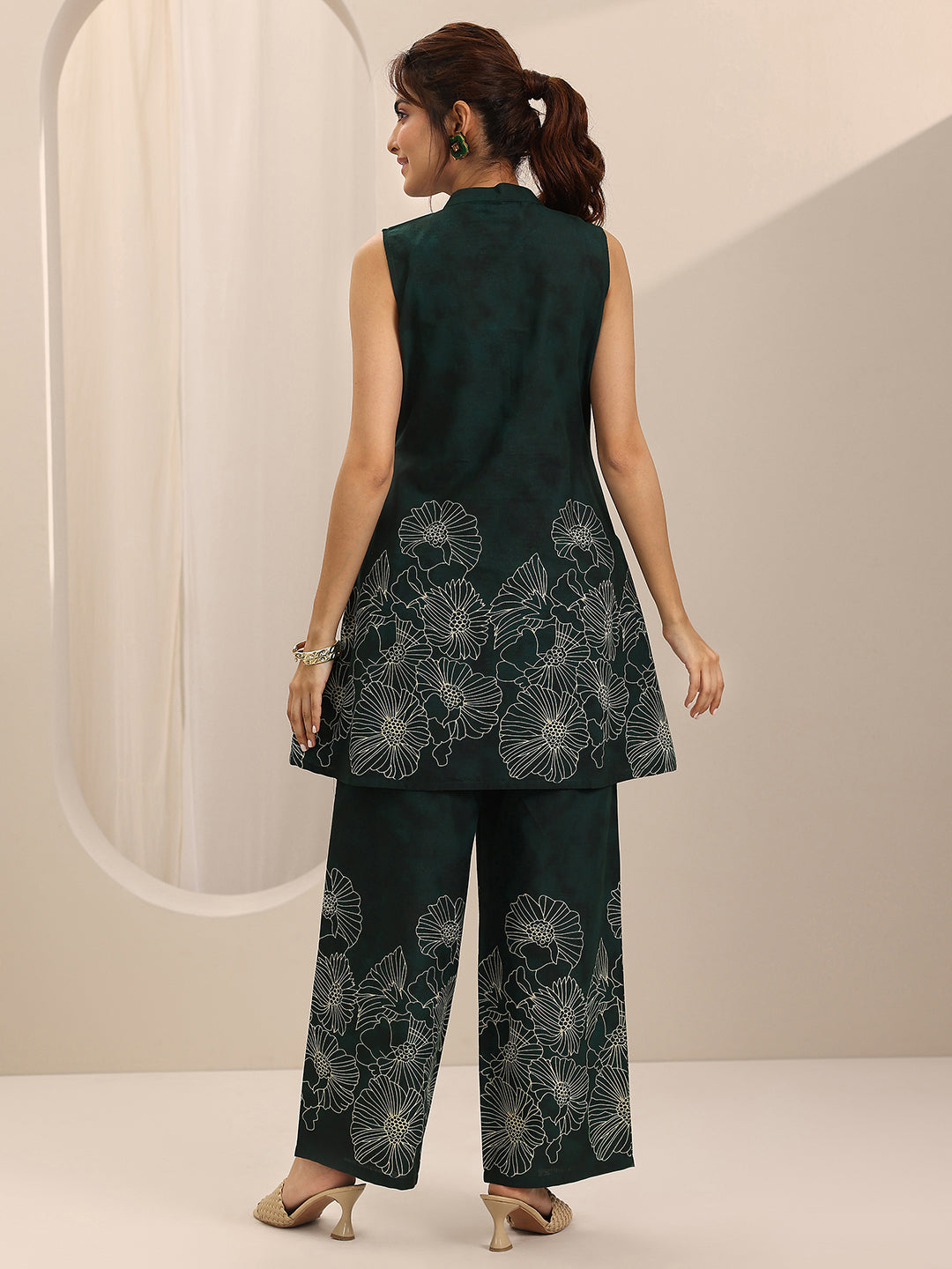 Green Printed Cotton Co-Ord Sets