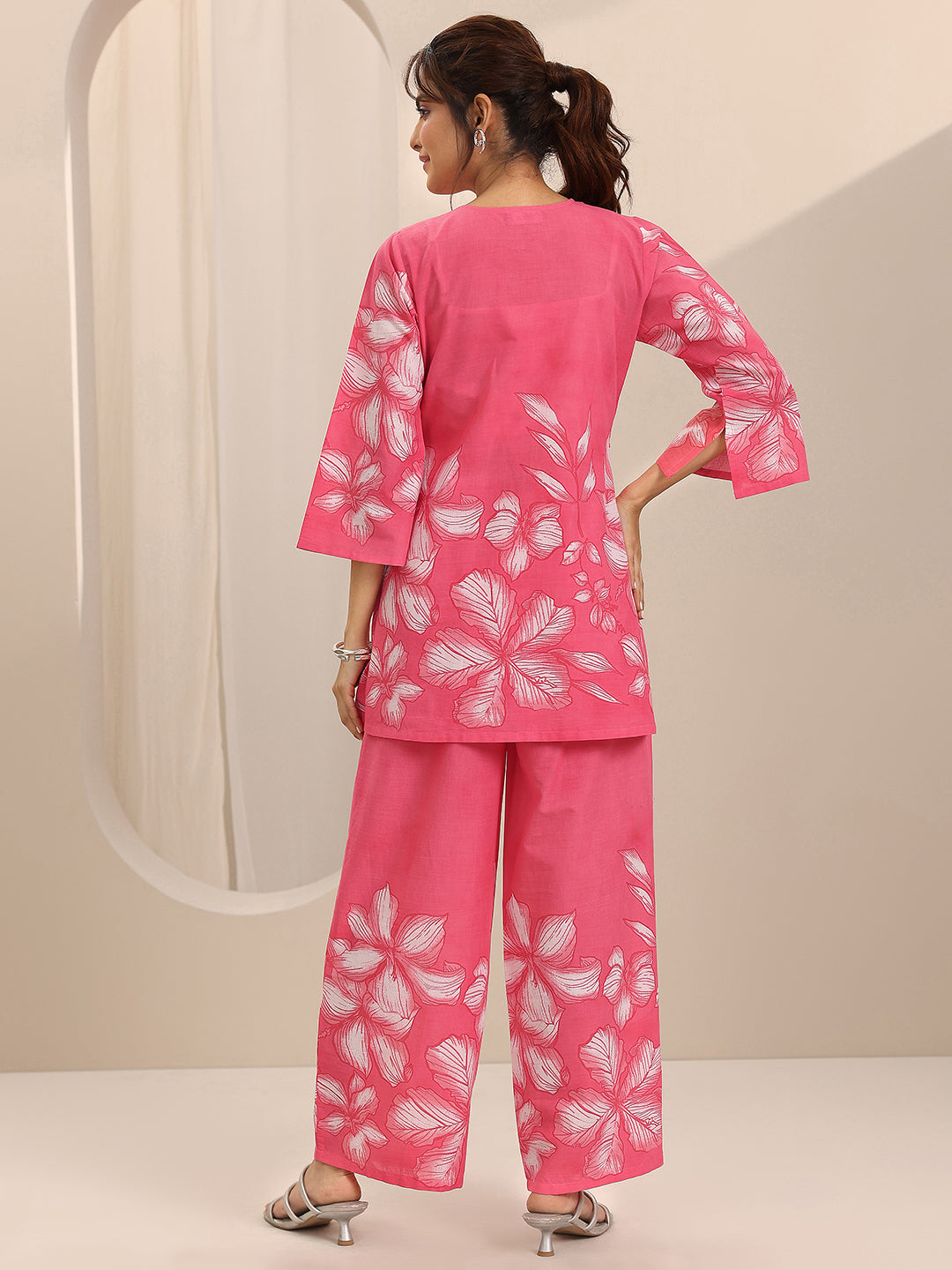 Pink Printed Cotton Co-Ord Sets