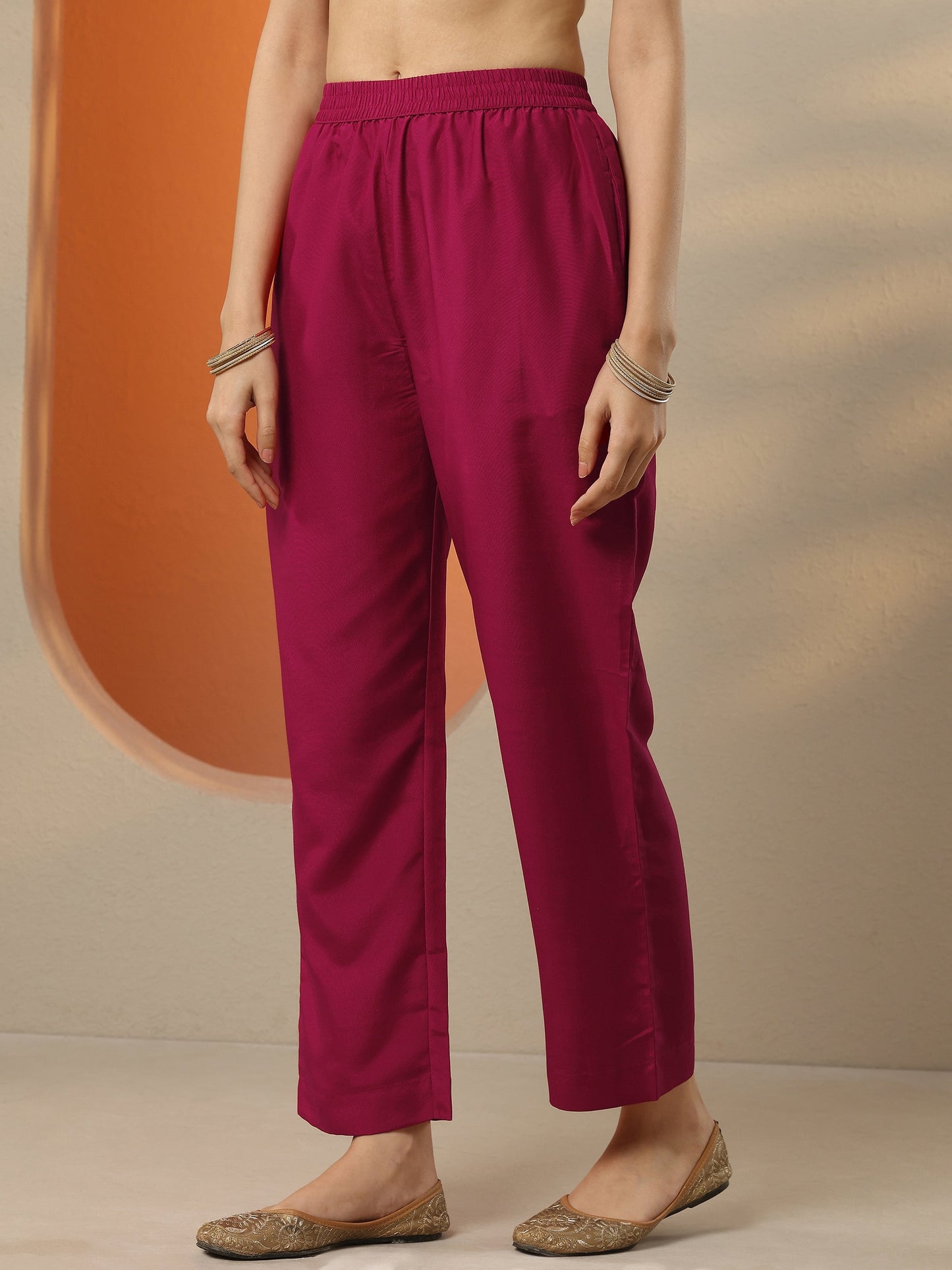 Libas Art Pink Embroidered Silk Blend Anarkali Suit Set With Dupatta