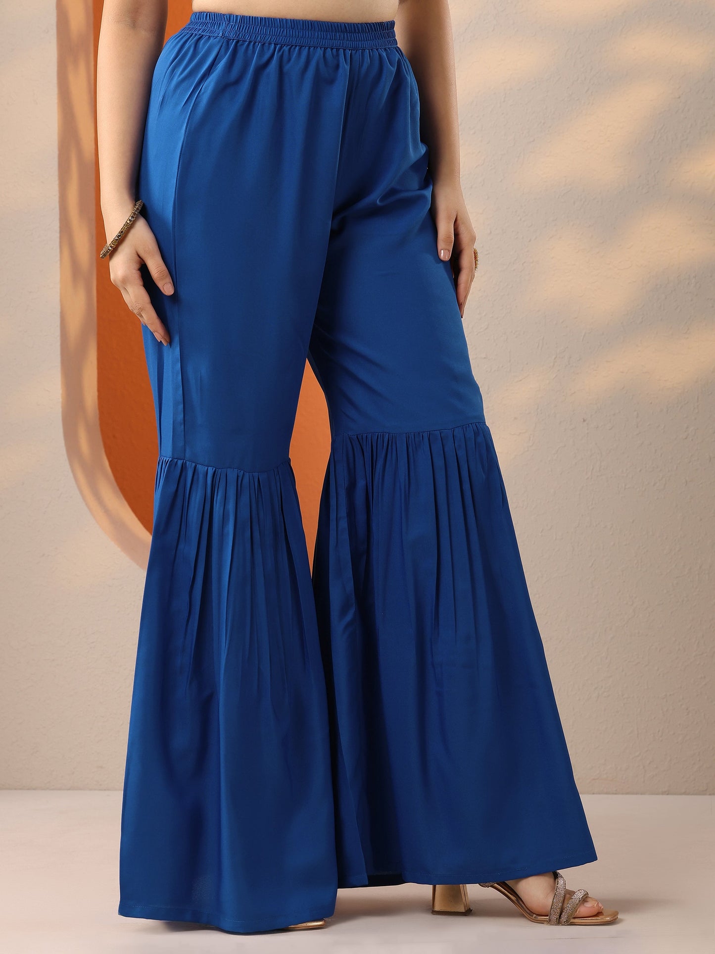 Blue Printed Chinon Straight Suit Set With Dupatta