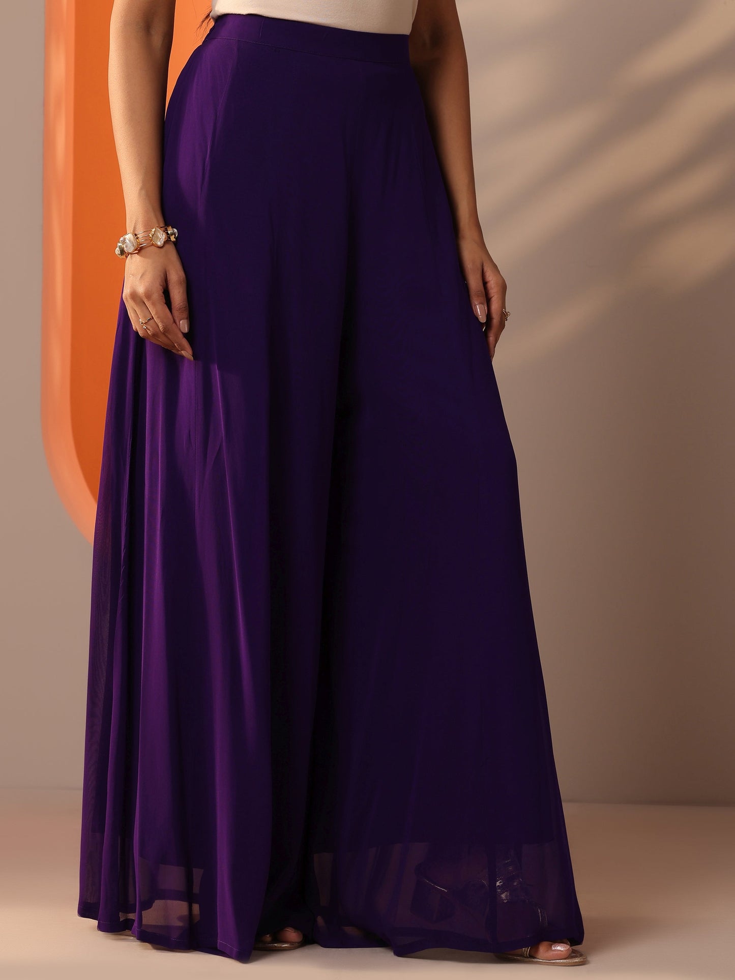 Libas Art Burgundy Embellished Georgette Straight Suit Set With Dupatta