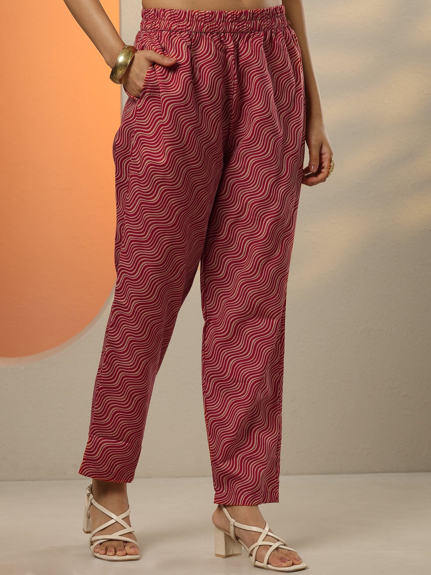 Pink Printed Cotton Blend  Straight Suit Set With Dupatta