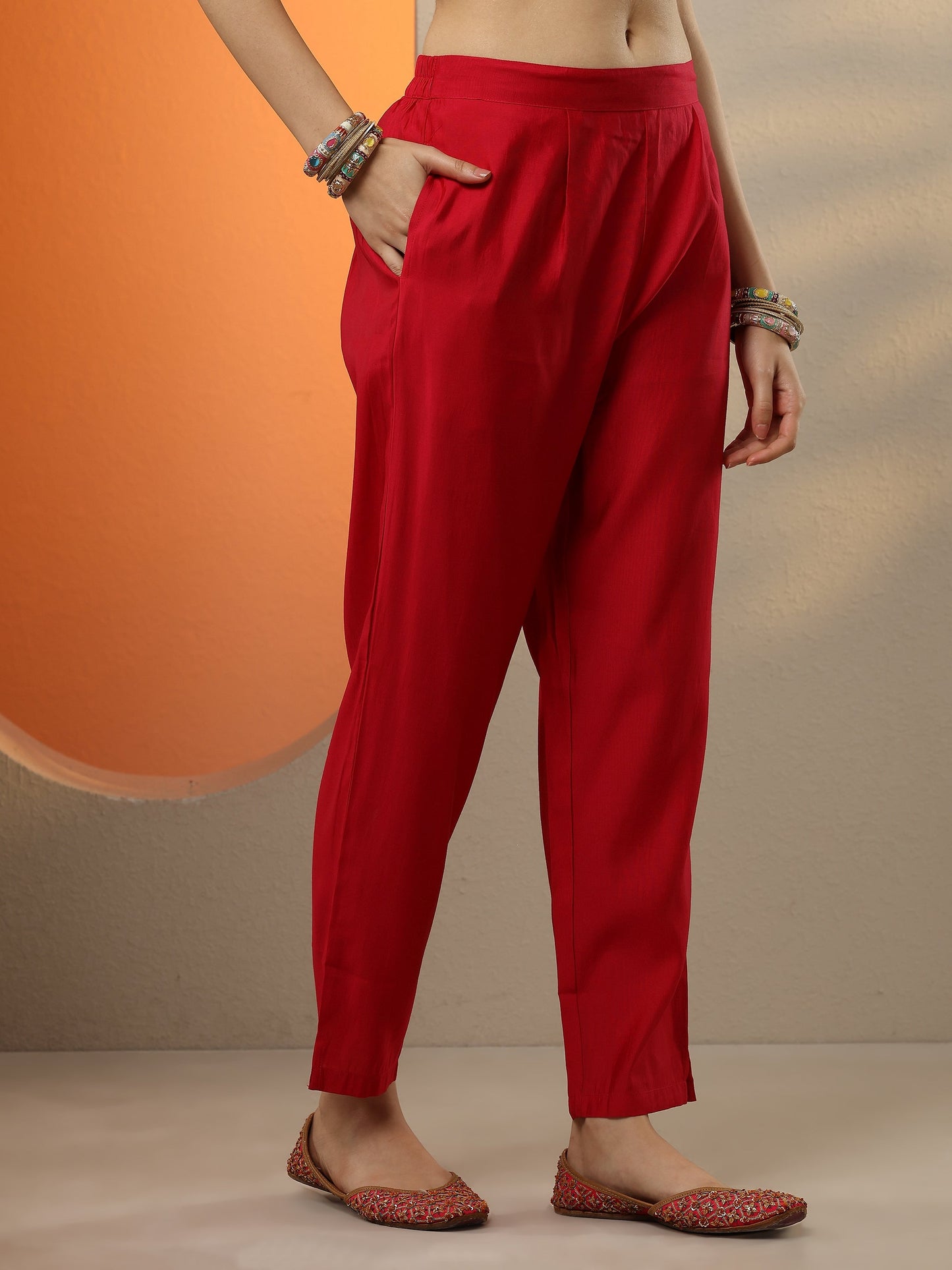 Pink Printed Silk blend Straight Suit Set With Dupatta