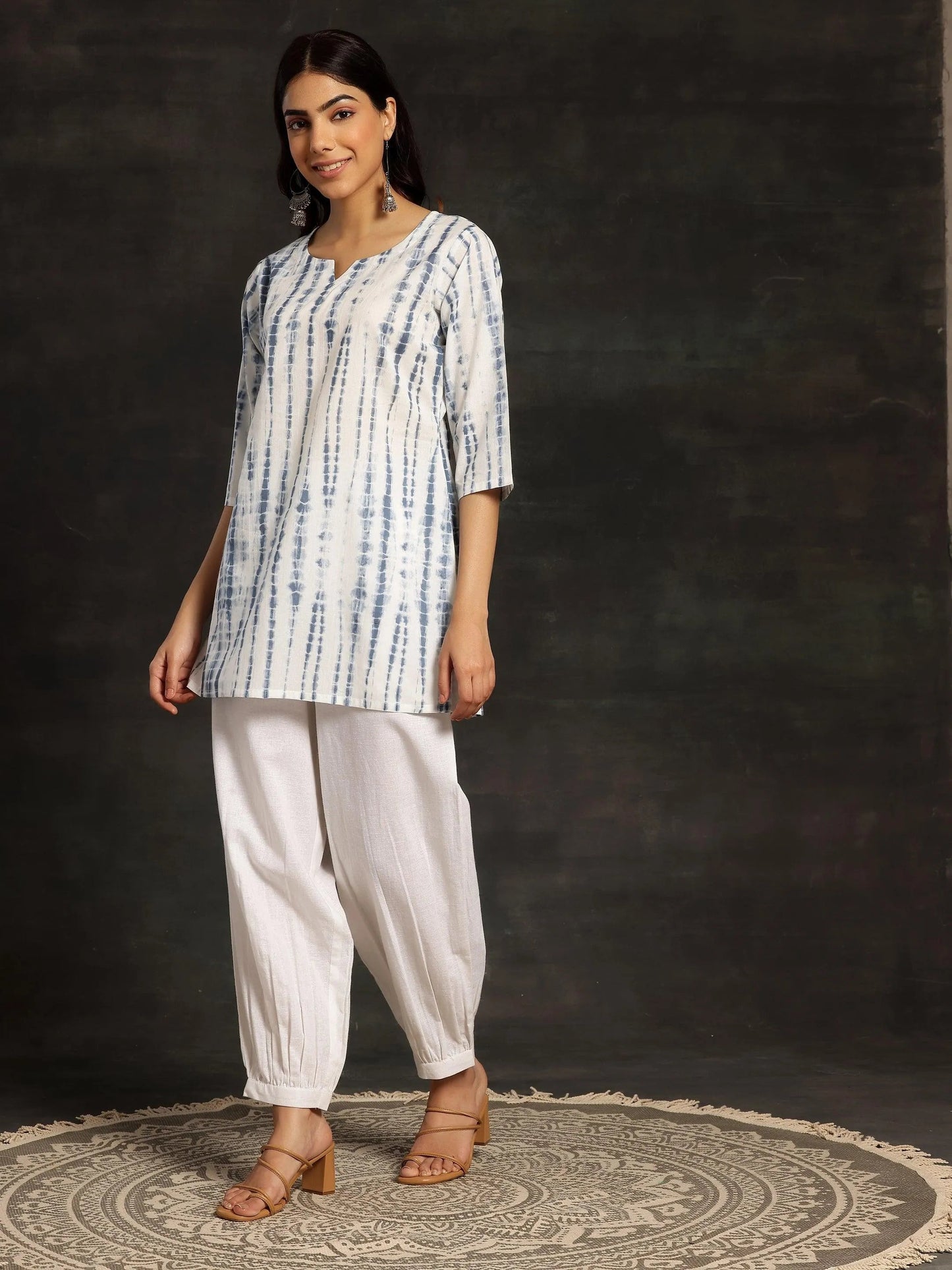 White Solid Cotton Salwar