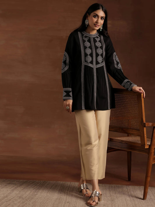 Beige Solid Silk Palazzos