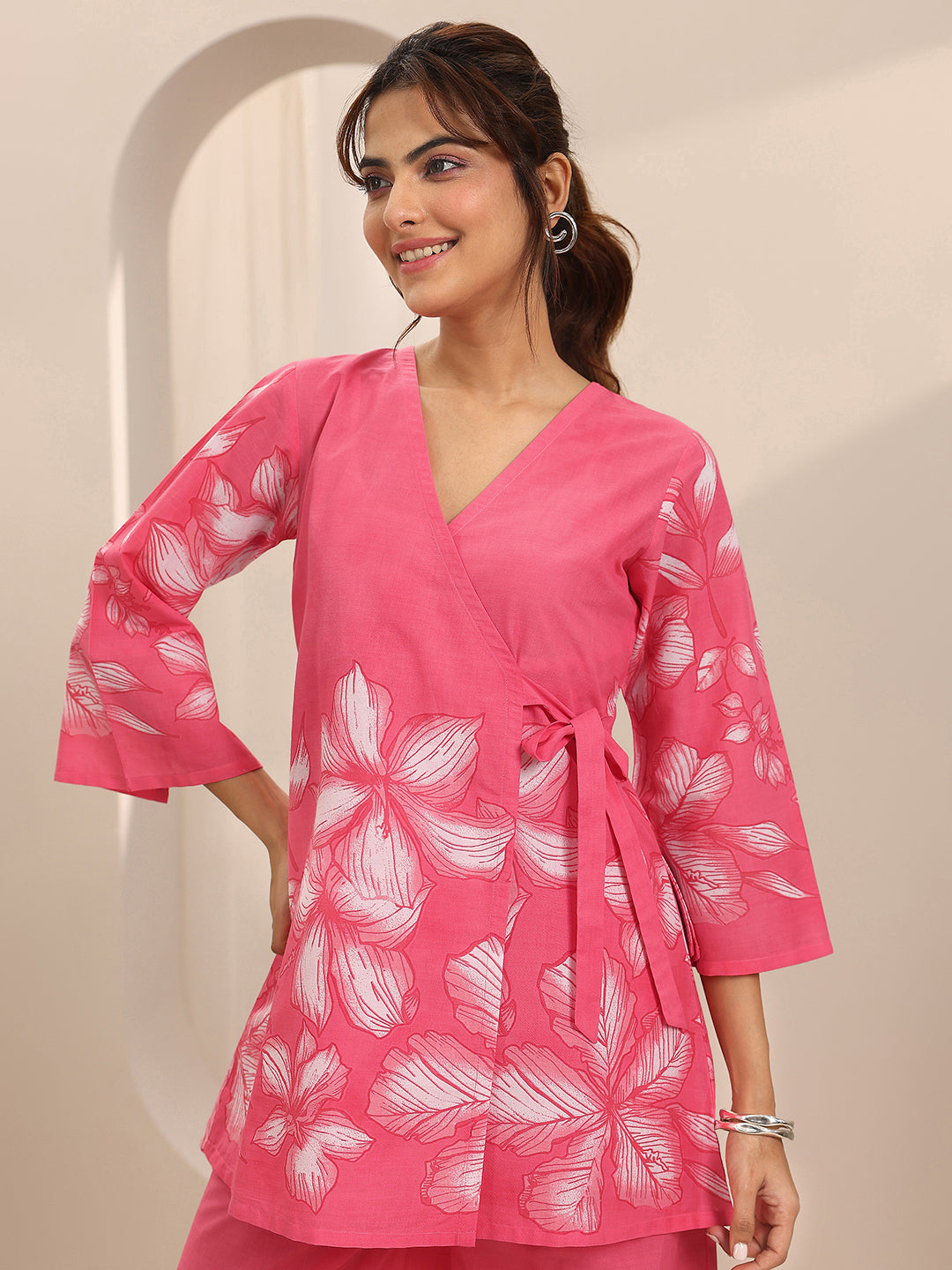 Pink Printed Cotton Co-Ord Sets