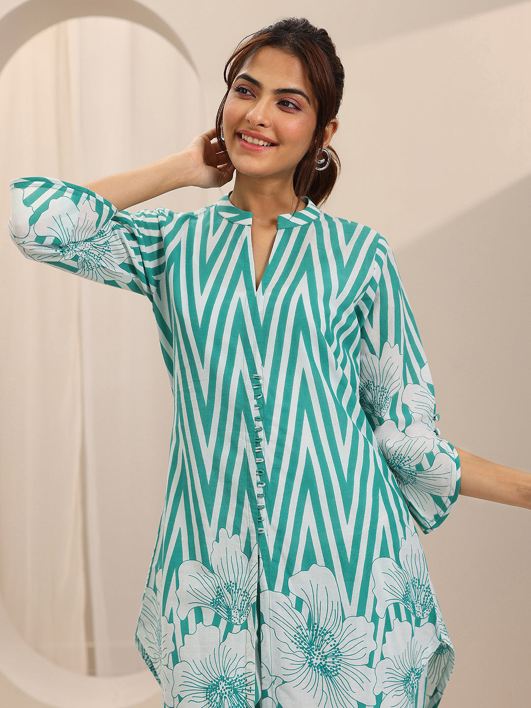 Blue Printed Cotton Co-Ord Sets