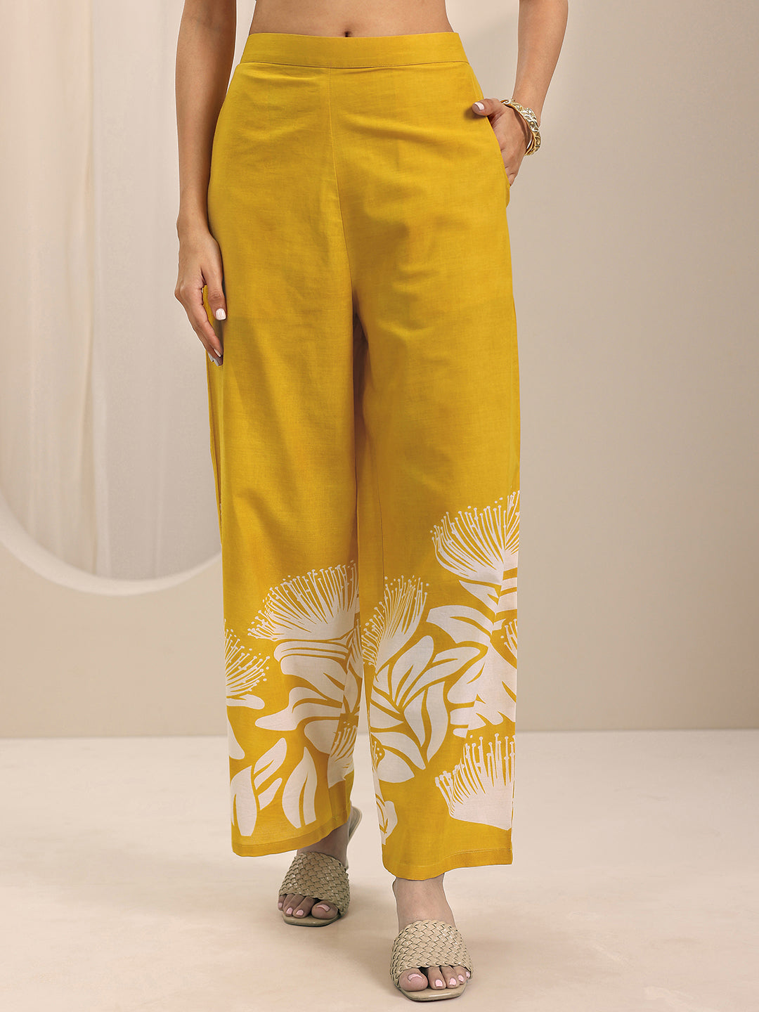 Yellow Printed Cotton Co-Ord Sets