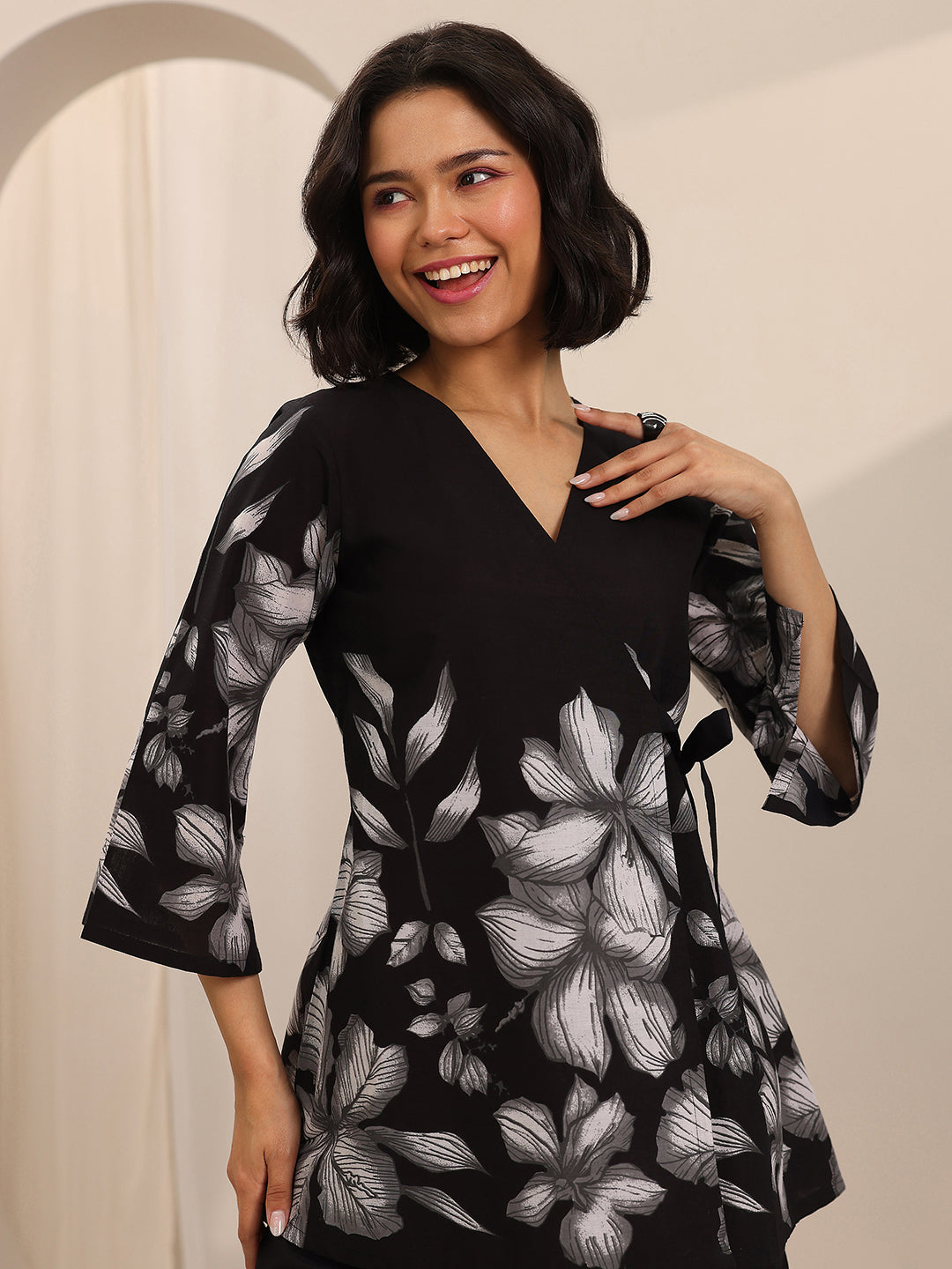 Black Printed Cotton Co-Ord Sets