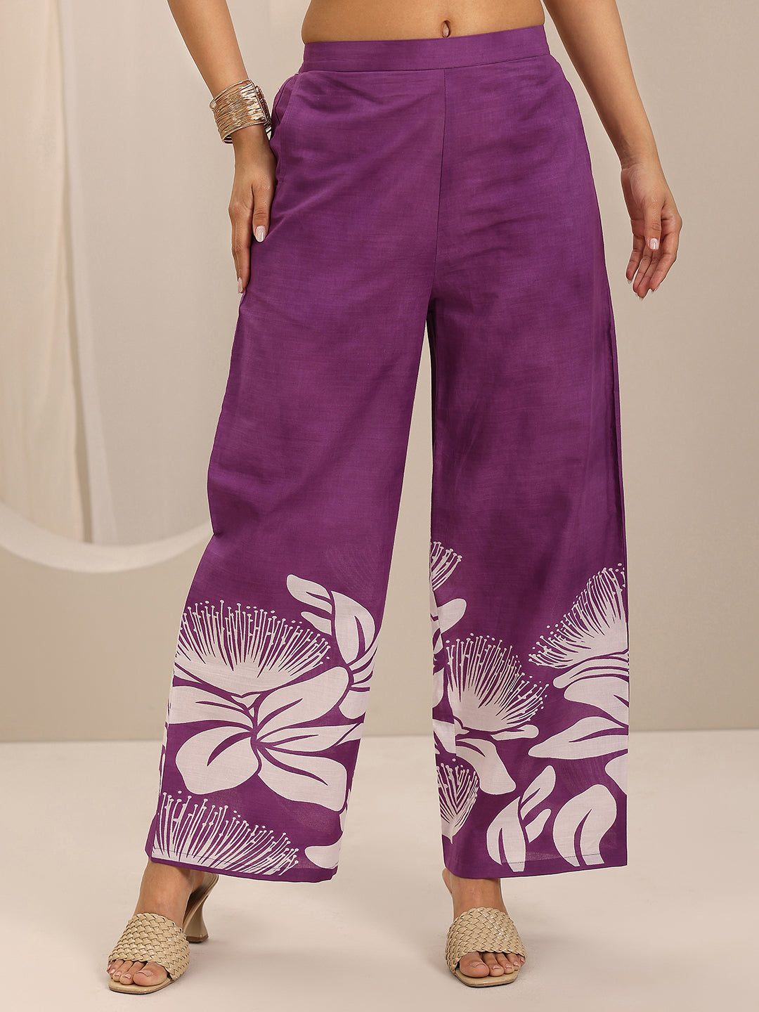 Purple Printed Cotton Co-Ord Sets