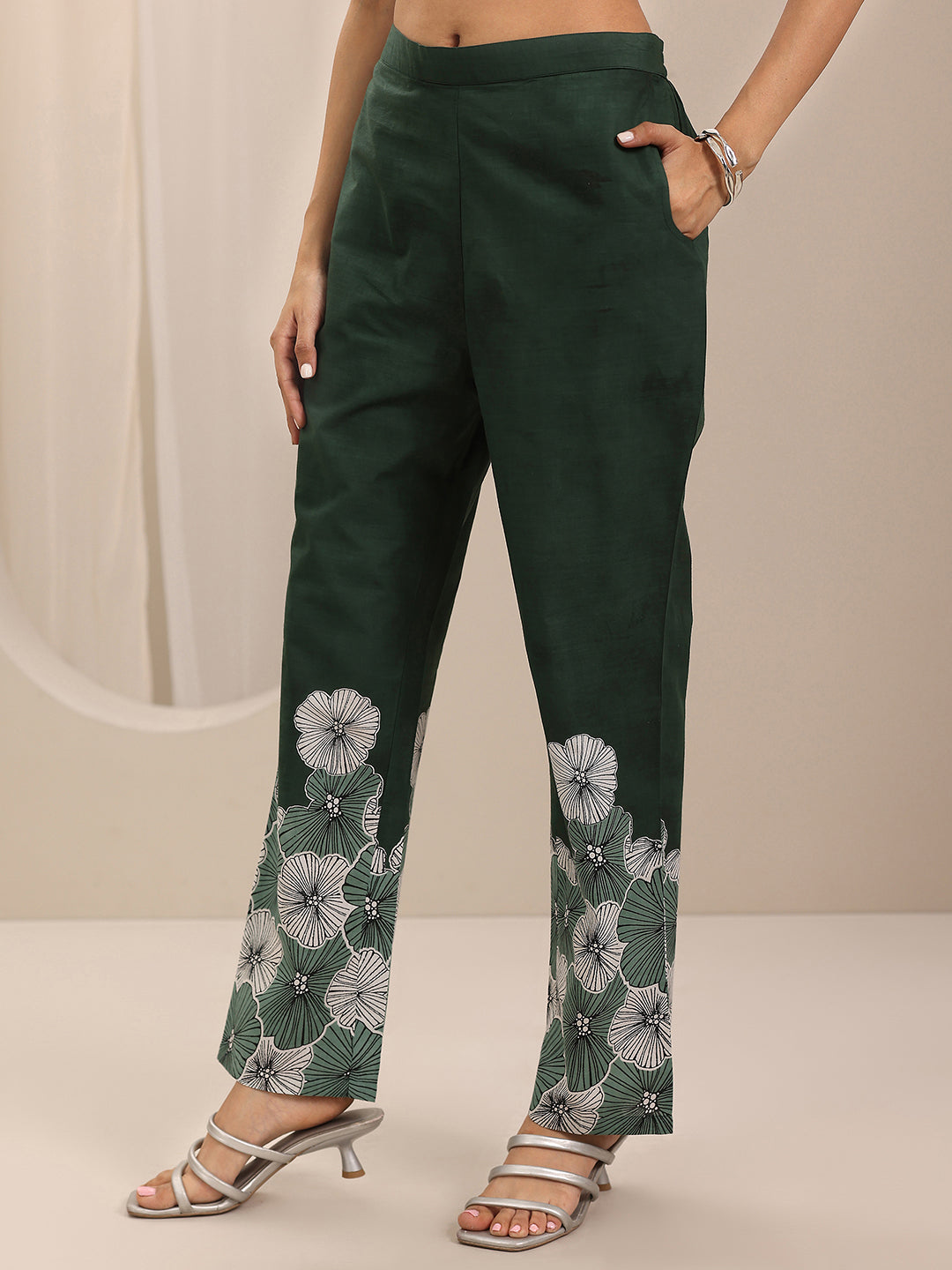 Green Printed Cotton Co-Ord Sets