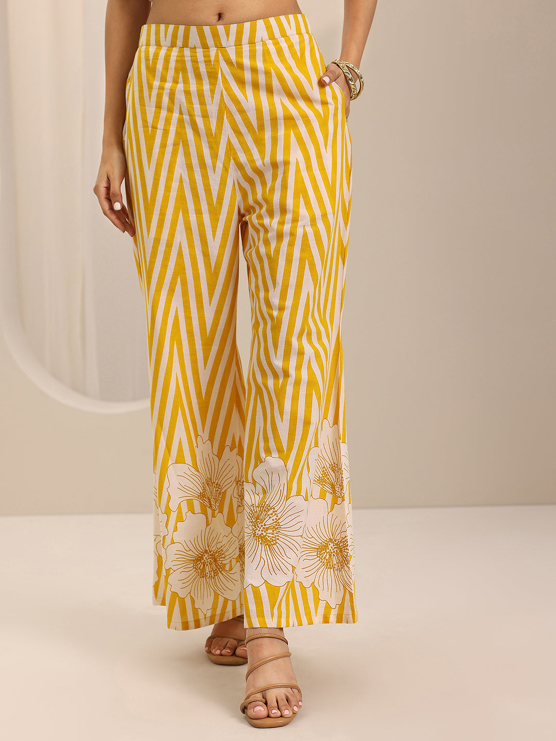 Yellow Printed Cotton Co-Ord Sets