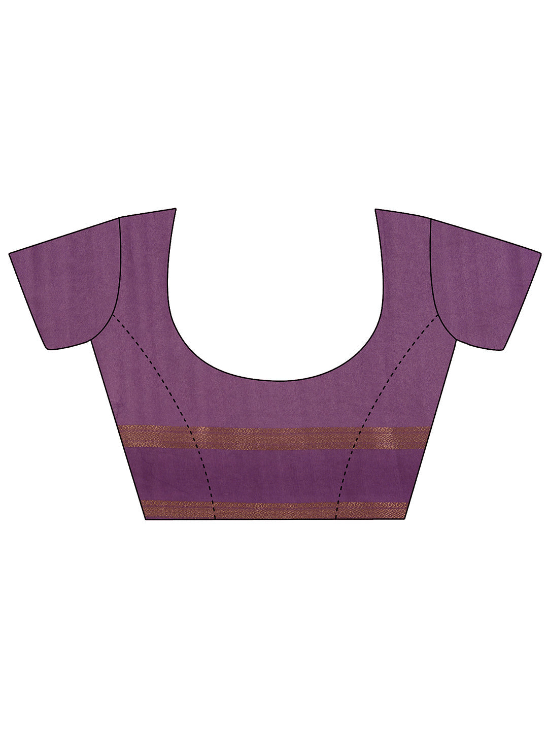 Purple Printed Georgette Saree With Unstitched Blouse Piece