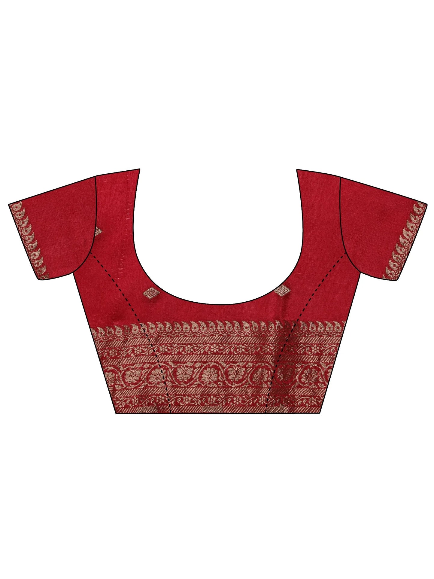 Purple Woven Design Silk Blend Saree With Unstitched Blouse Piece