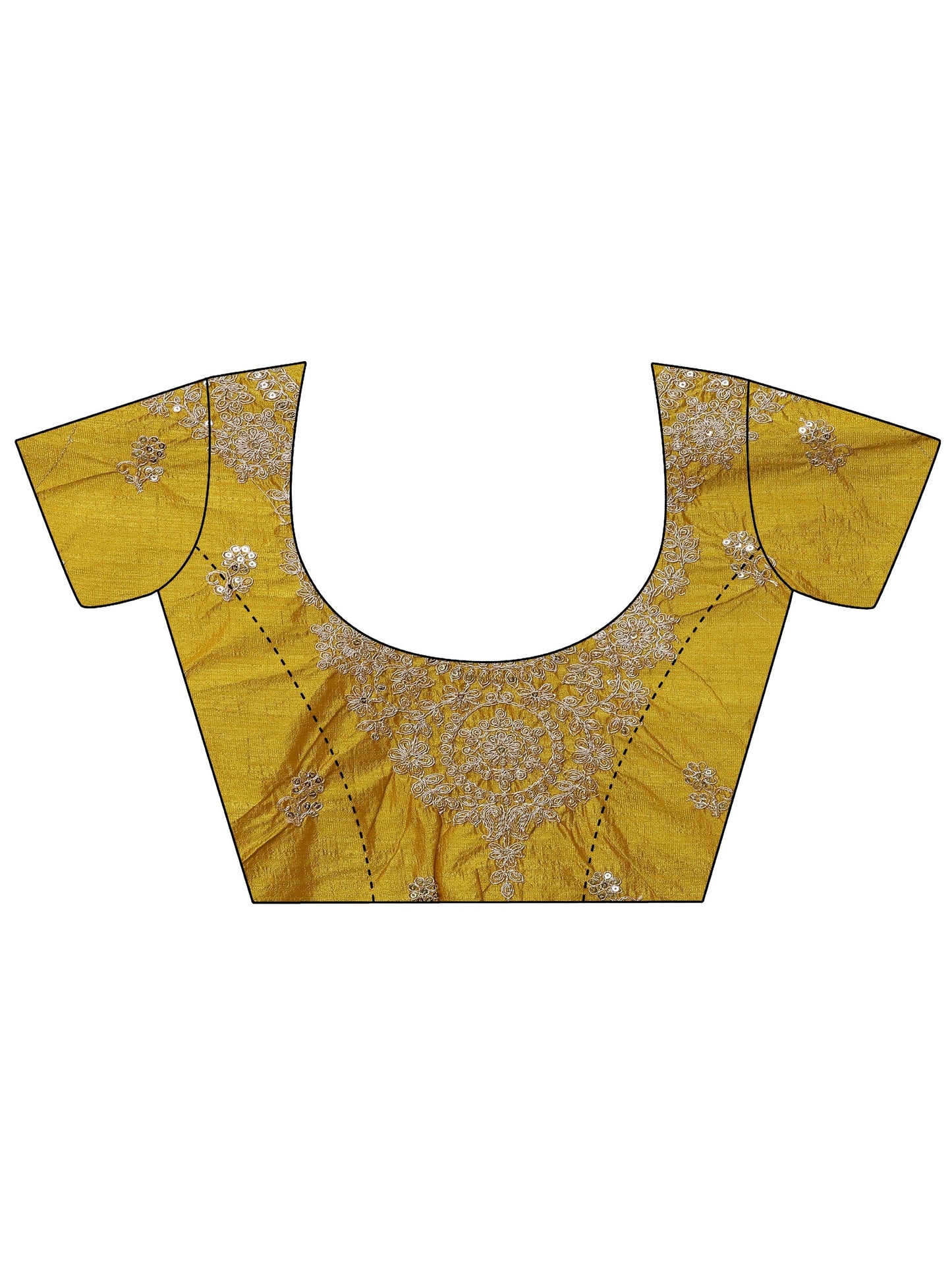 Mustard Bandhani  Printed Silk Blend Saree With Unstitched Blouse Piece