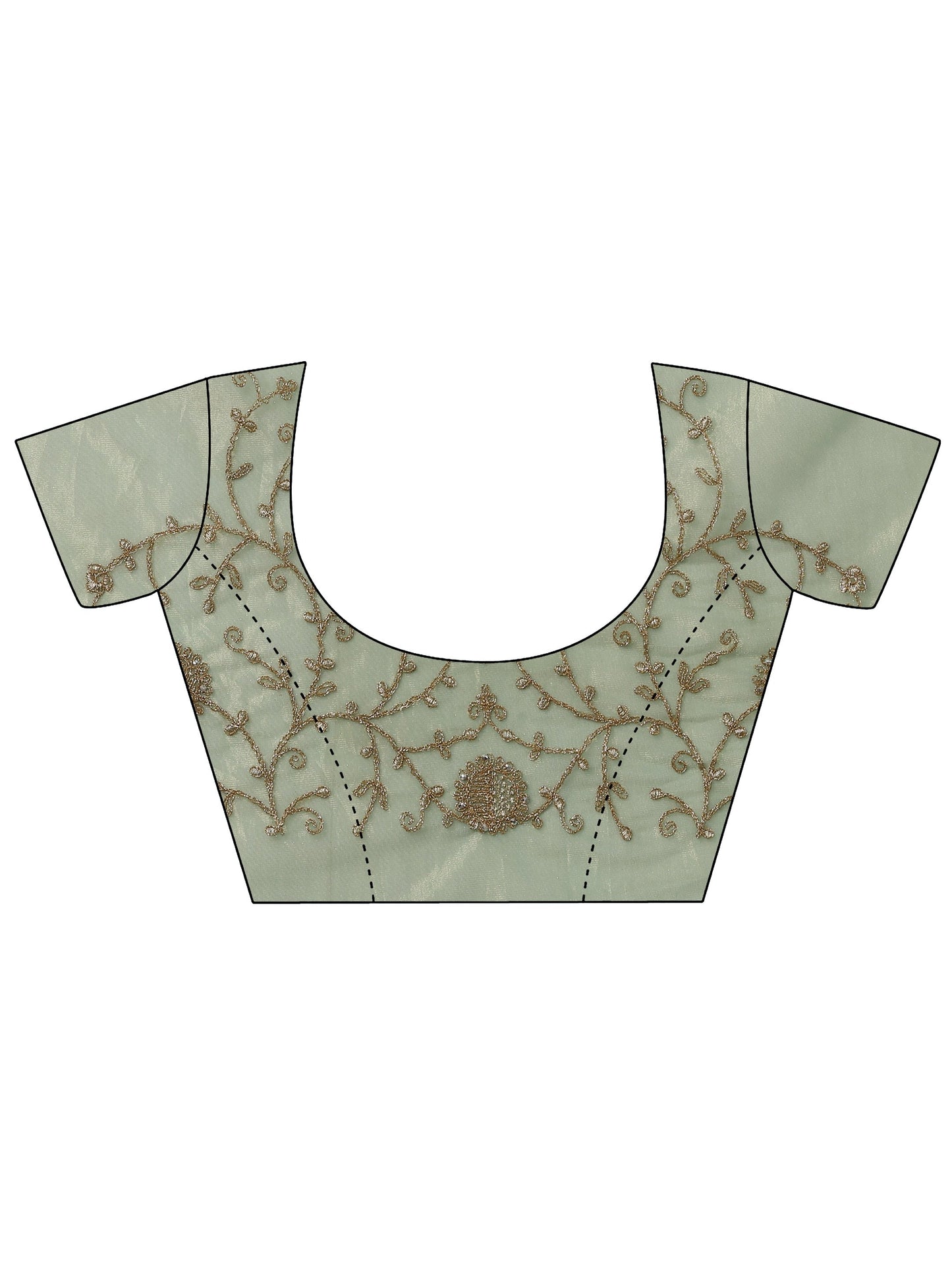 Blue Embroidered Banarasi Nylon Saree With Unstitched Blouse Piece