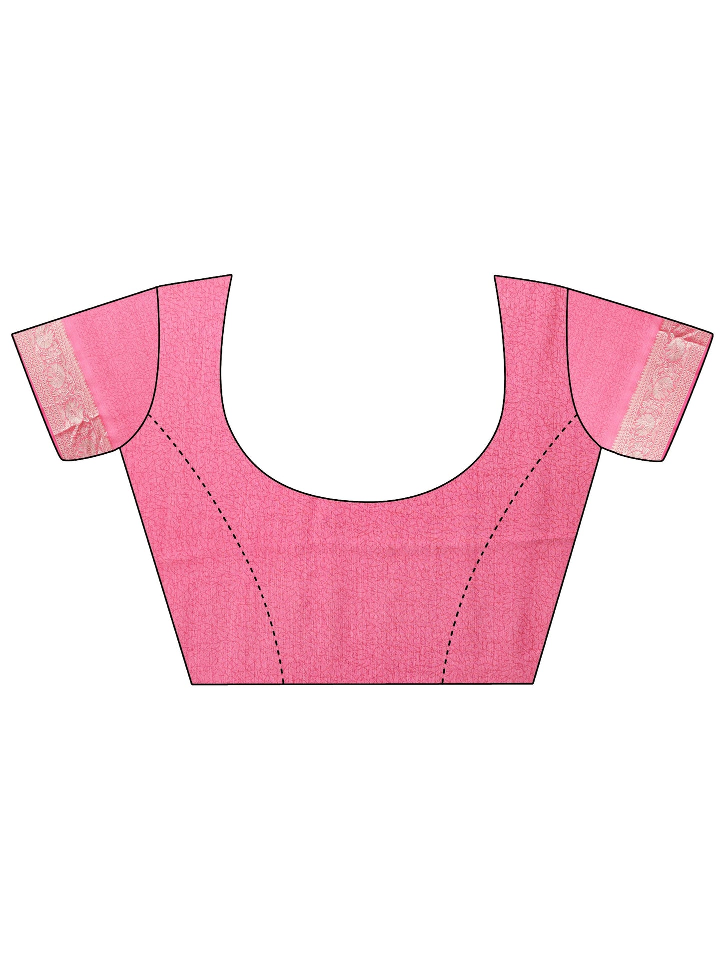 Pink  Printed Georgette Saree With Unstitched Blouse Piece