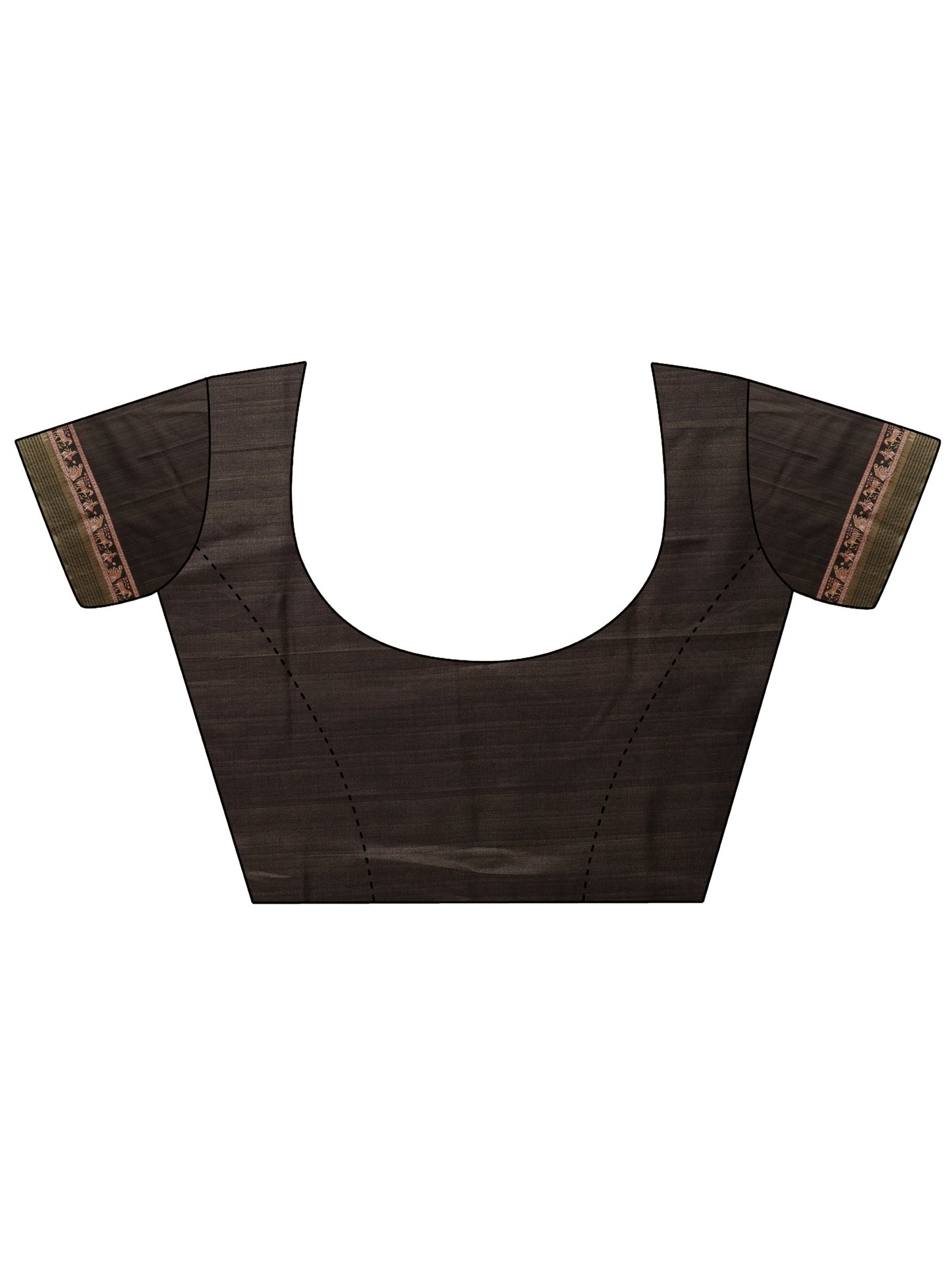 Green Printed Silk blend Saree With Unstitched Blouse Piece