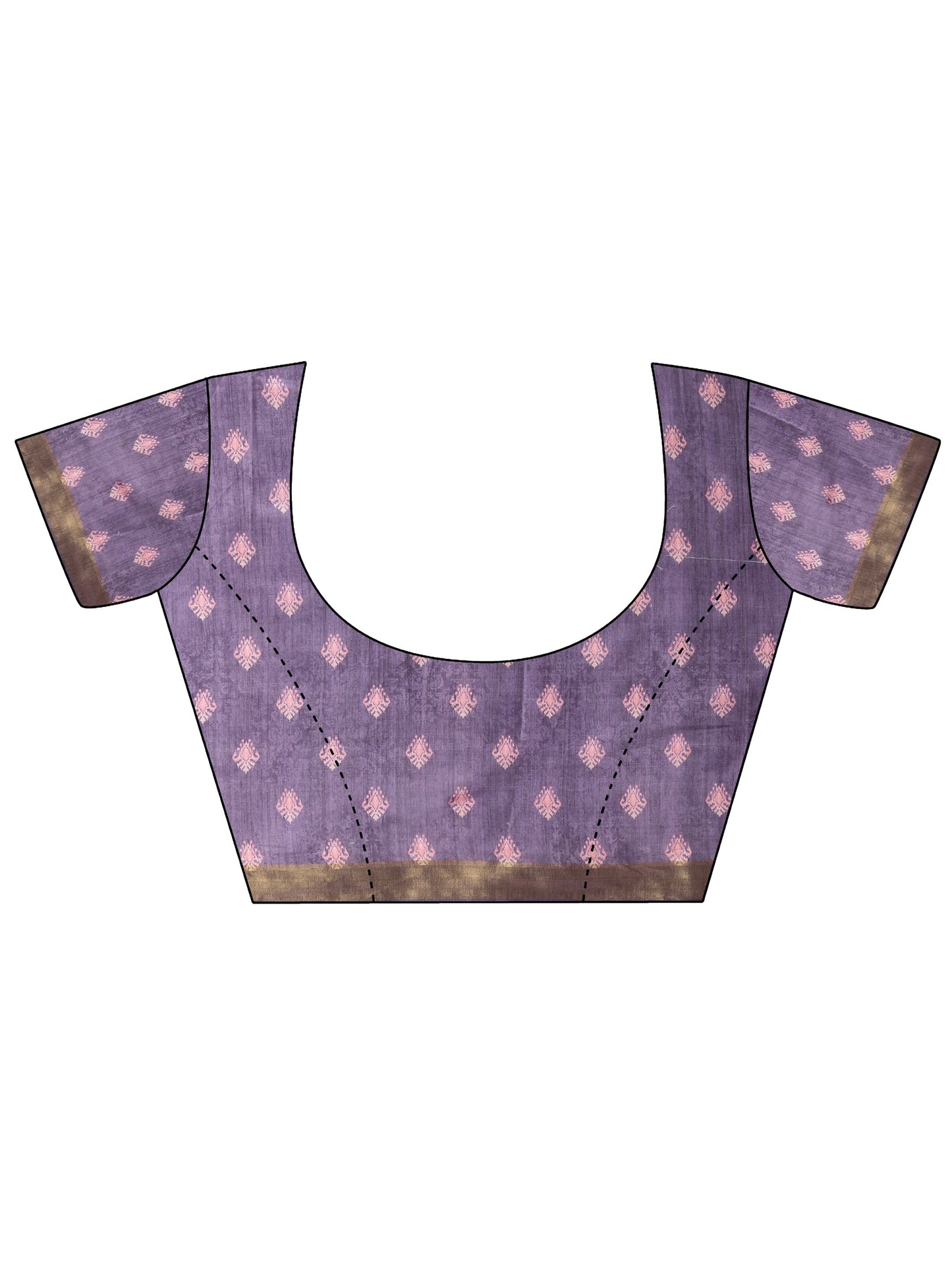 Lavender Bandhani Printed Silk Blend Sarees With Unstitched Blouse Piece