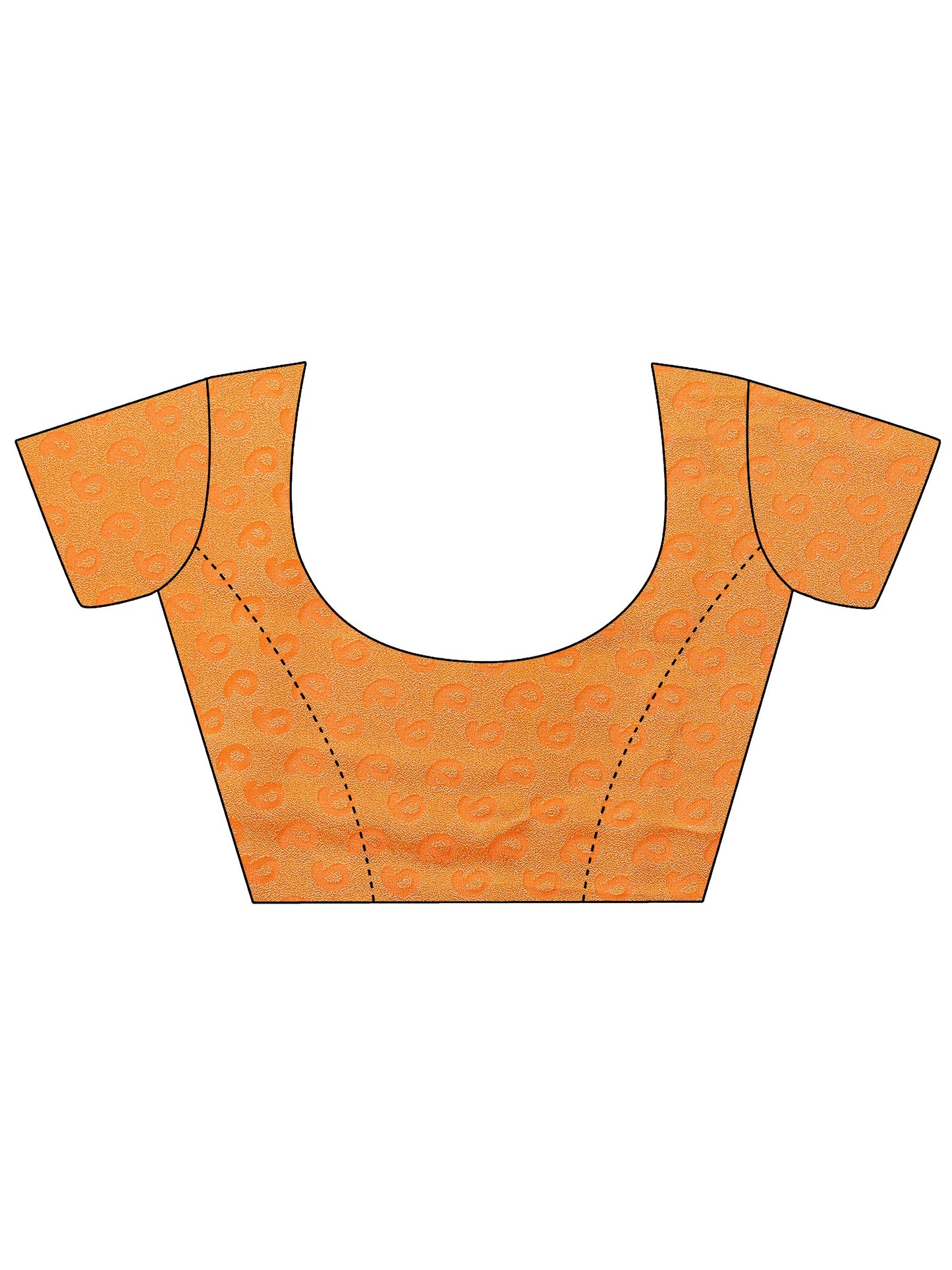 Mustard Printed Georgette Saree With Unstitched Blouse Piece