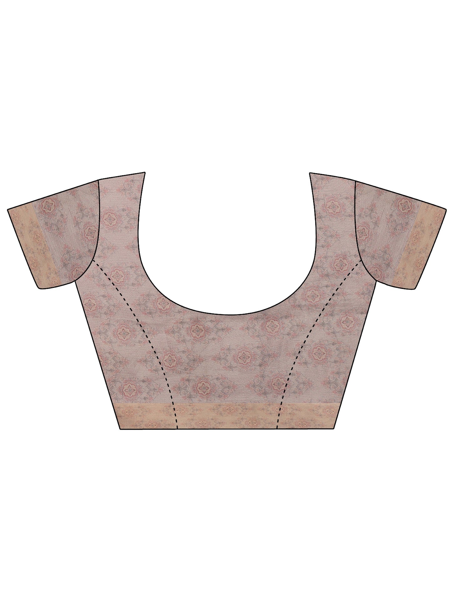 Purple Printed Nylon Sarees With Unstitched Blouse Piece