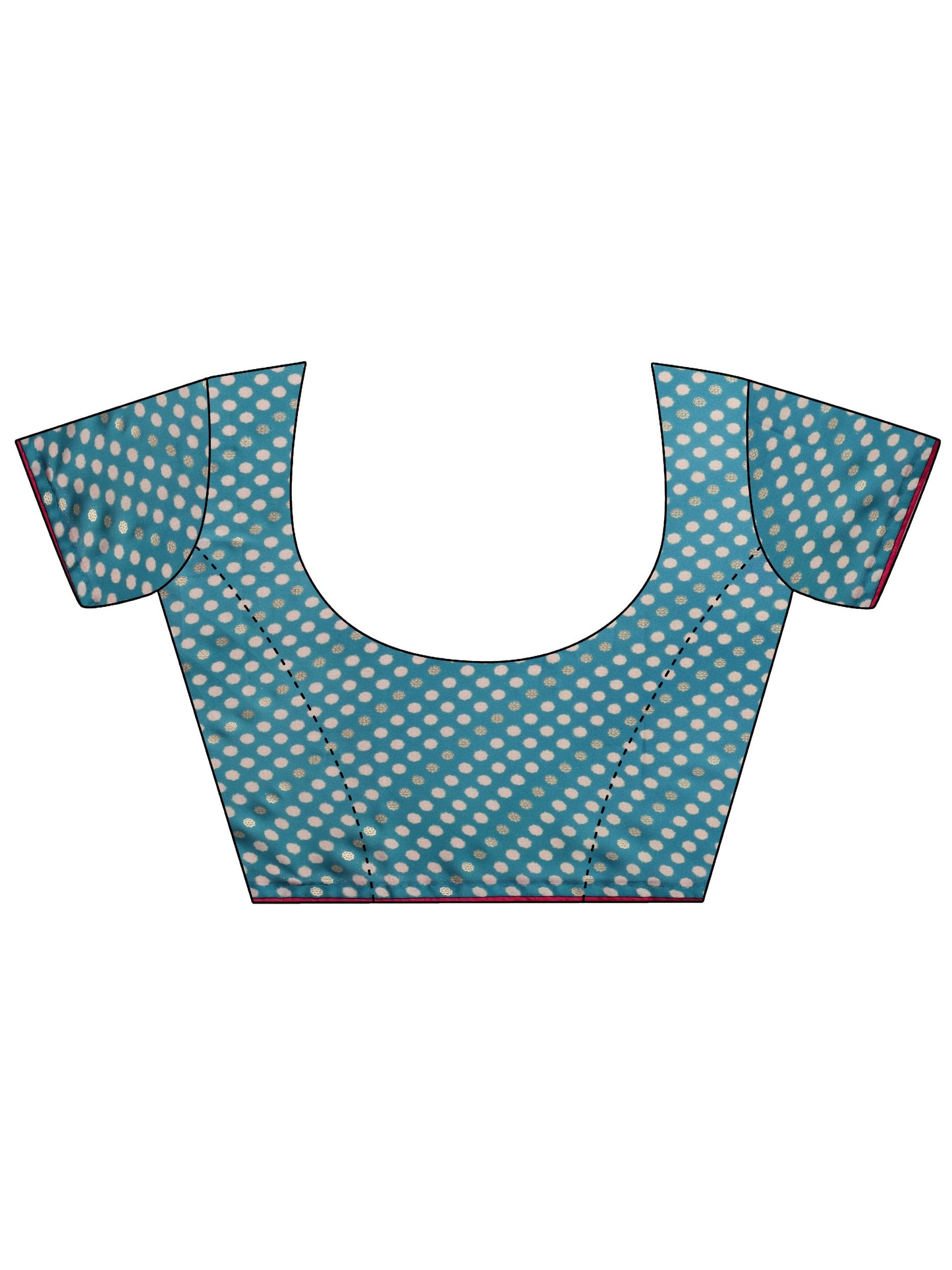 Blue Printed Georgette Sarees With Unstitched Blouse Piece