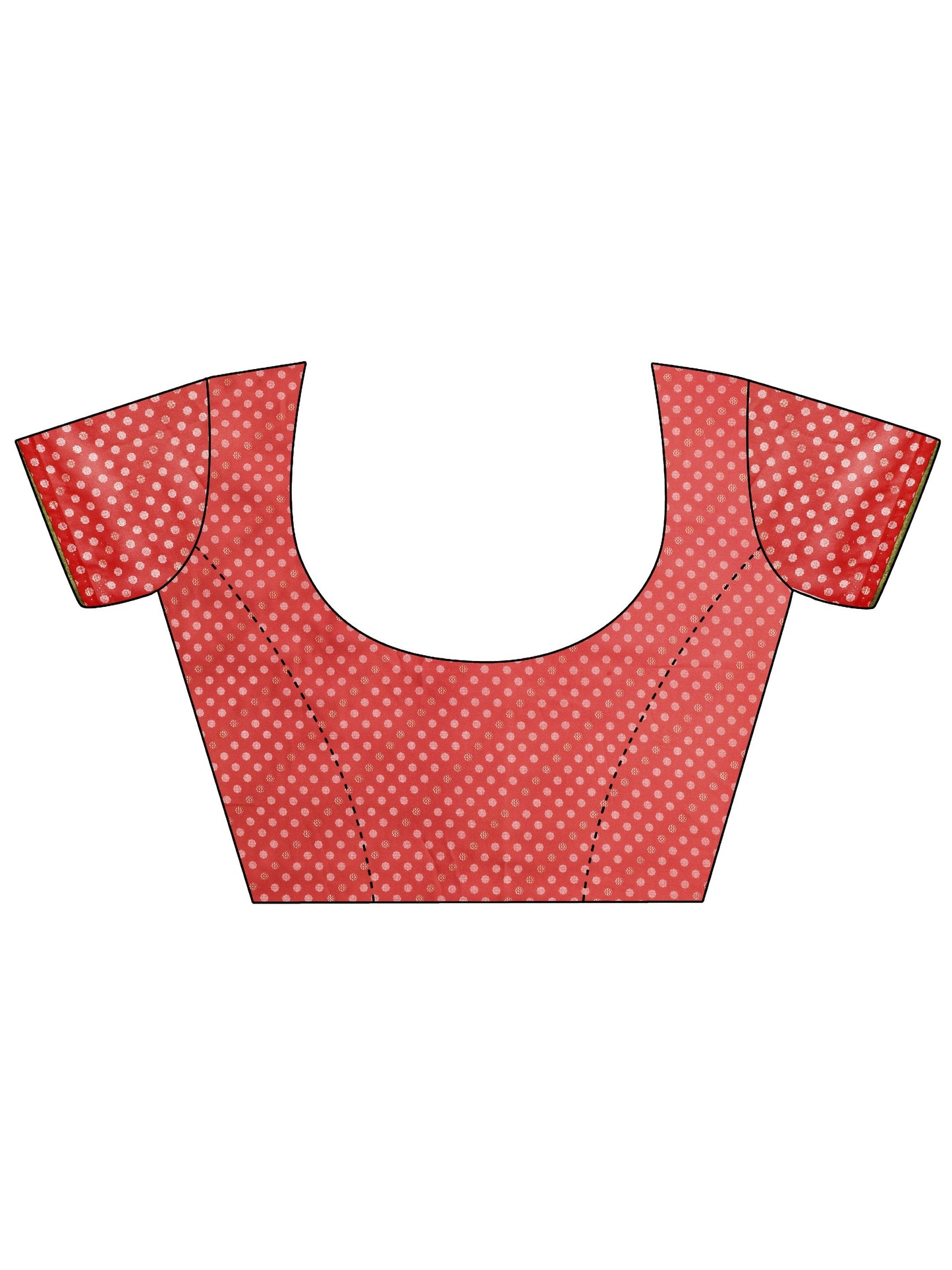 Red Printed Georgette Sarees With Unstitched Blouse Piece